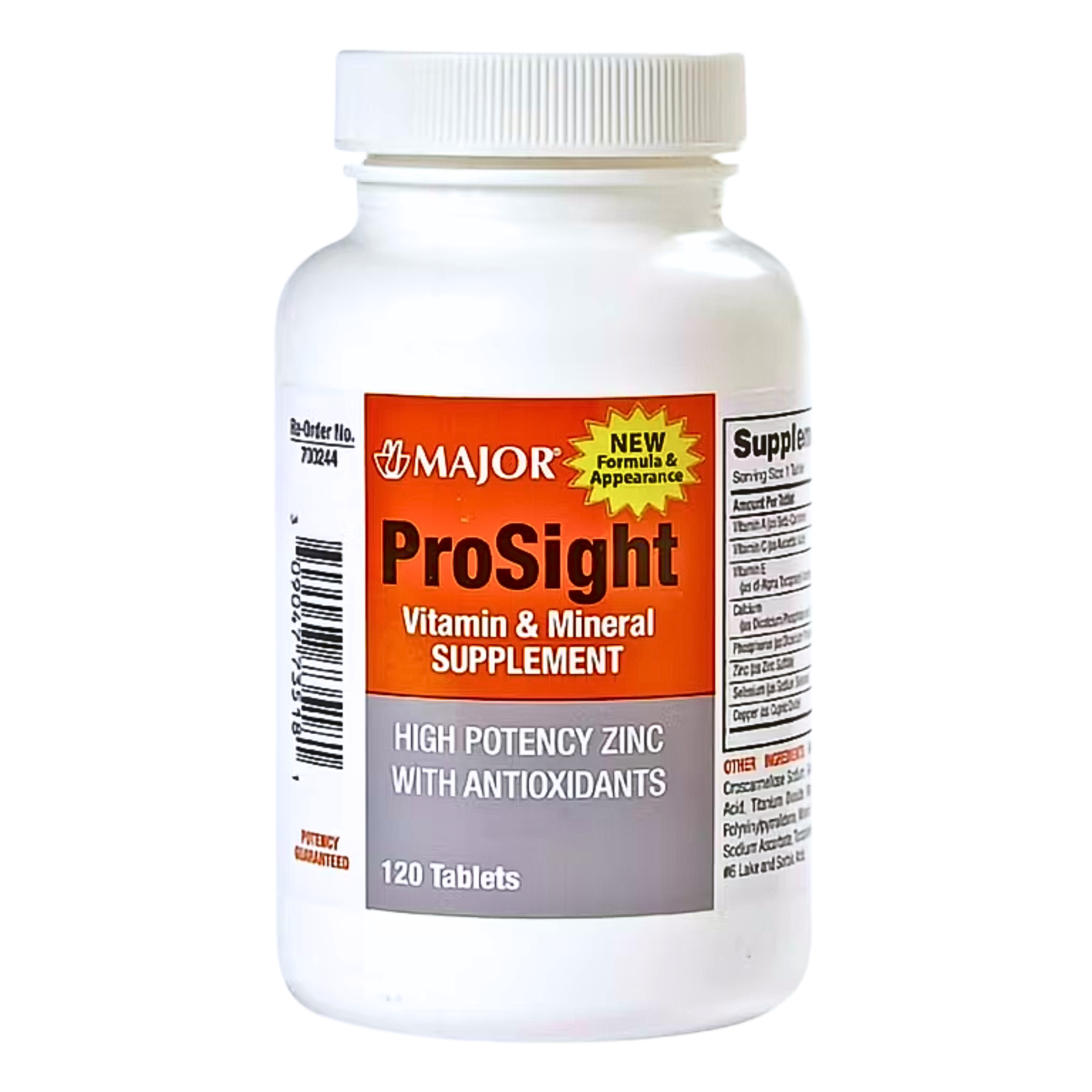Major, ProSight Vitamin & Mineral Supplement Tablets, Ascorbic Acid & Eye Health Support, 120 Count