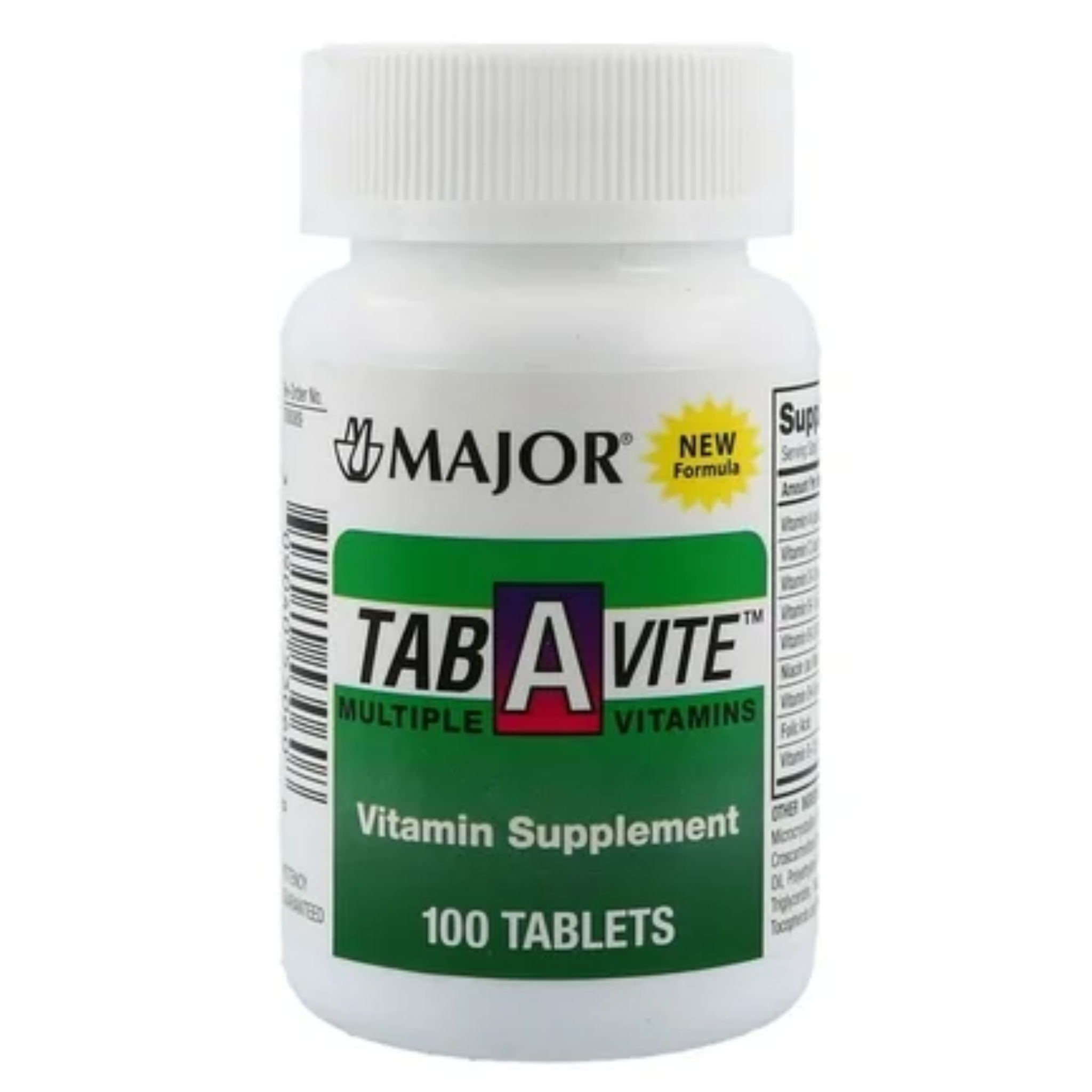 Major, Tab-A-Vite Multivitamins with Beta Carotene, Daily Nutritional Support, 100 Count