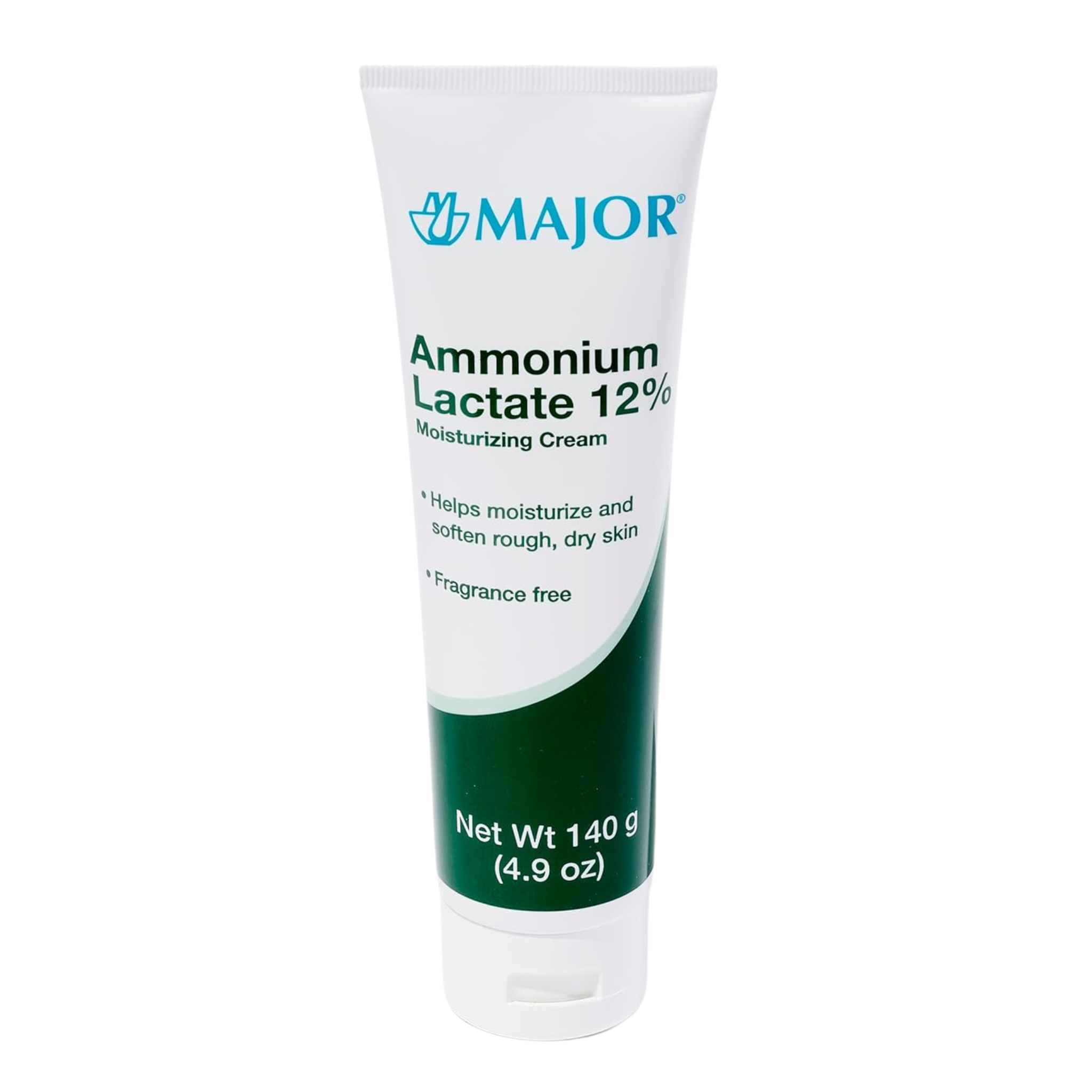 Major, Ammonium Lactate 12% Moisturizing Cream, Hydrating & Exfoliating for Rough Dry Skin, Fragrance-Free, 4.9 oz