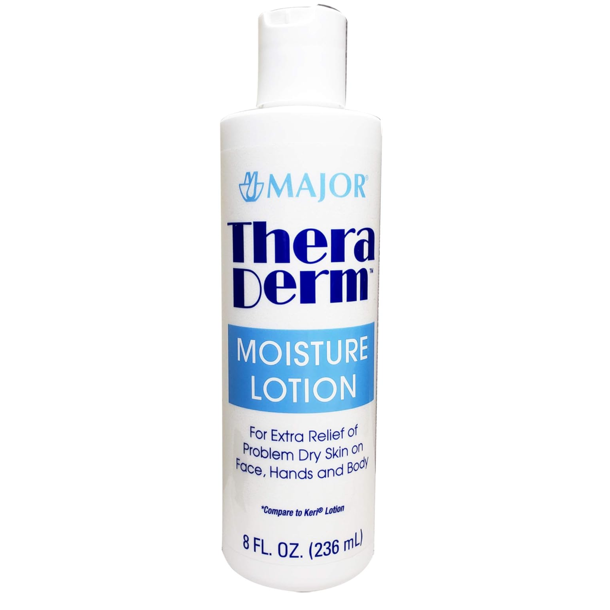 Major Thera Derm Moisture Lotion for Dry Skin, White, 8 Fl. Oz.