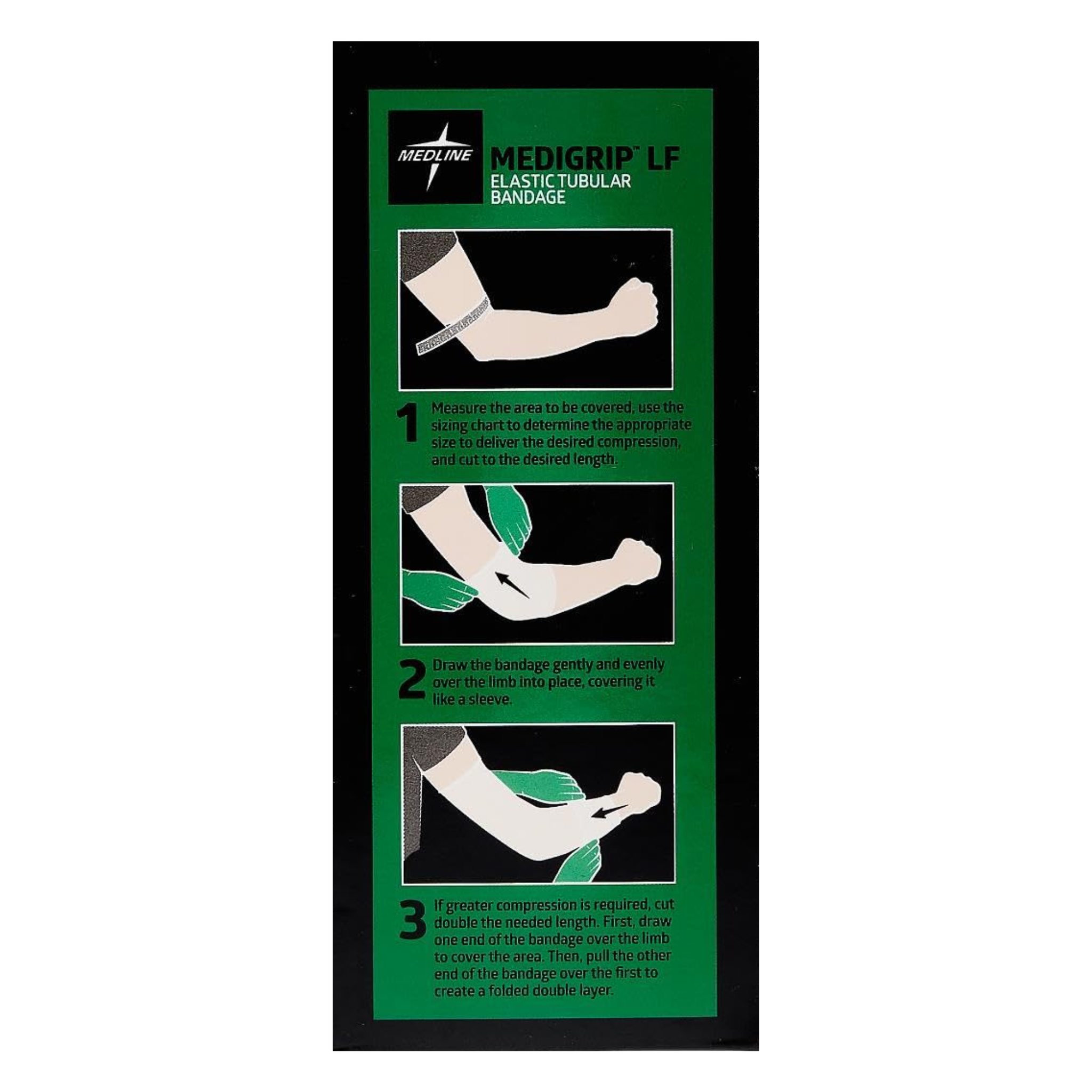 Medline Medigrip, LF Elastic Tubular Support Bandage, Size B, 2.5" x 11 Yards, 1 Roll