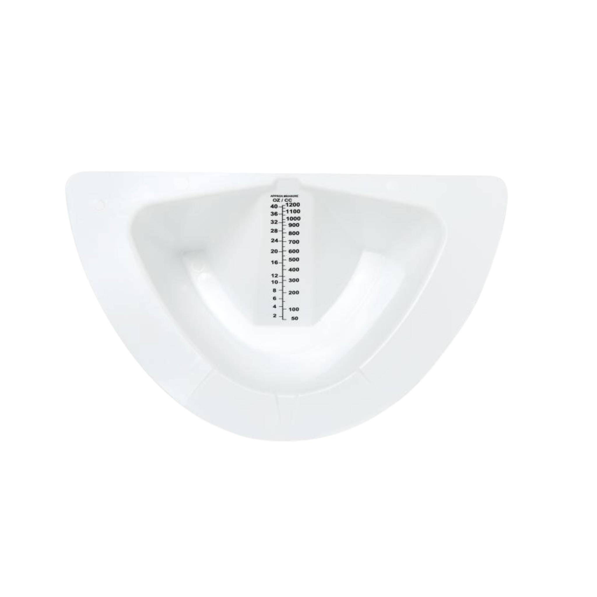 Medline, Graduated Specimen Collector Pan, 1200mL Capacity, White, 1 Count