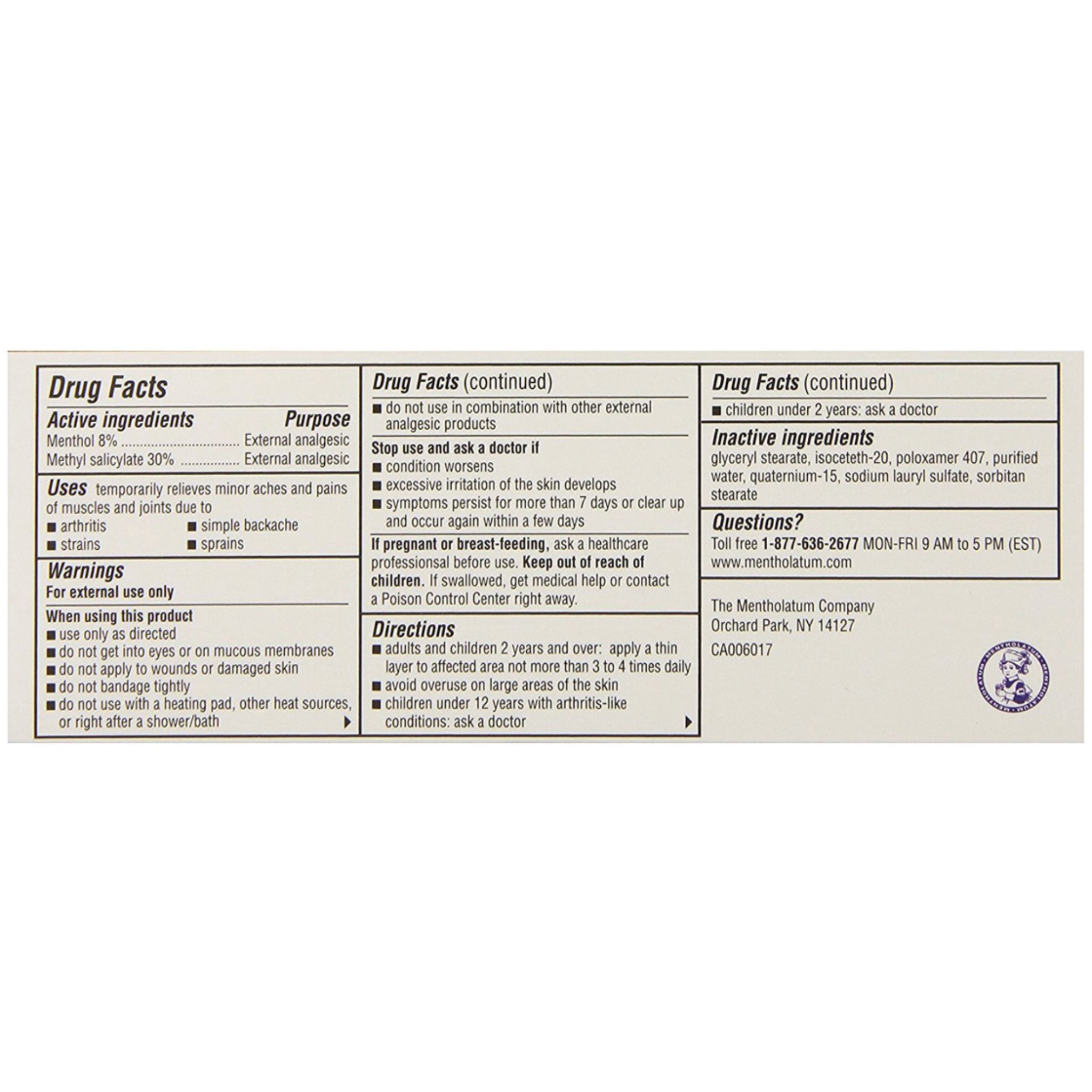 Mentholatum Deep Heating Rub 2 oz