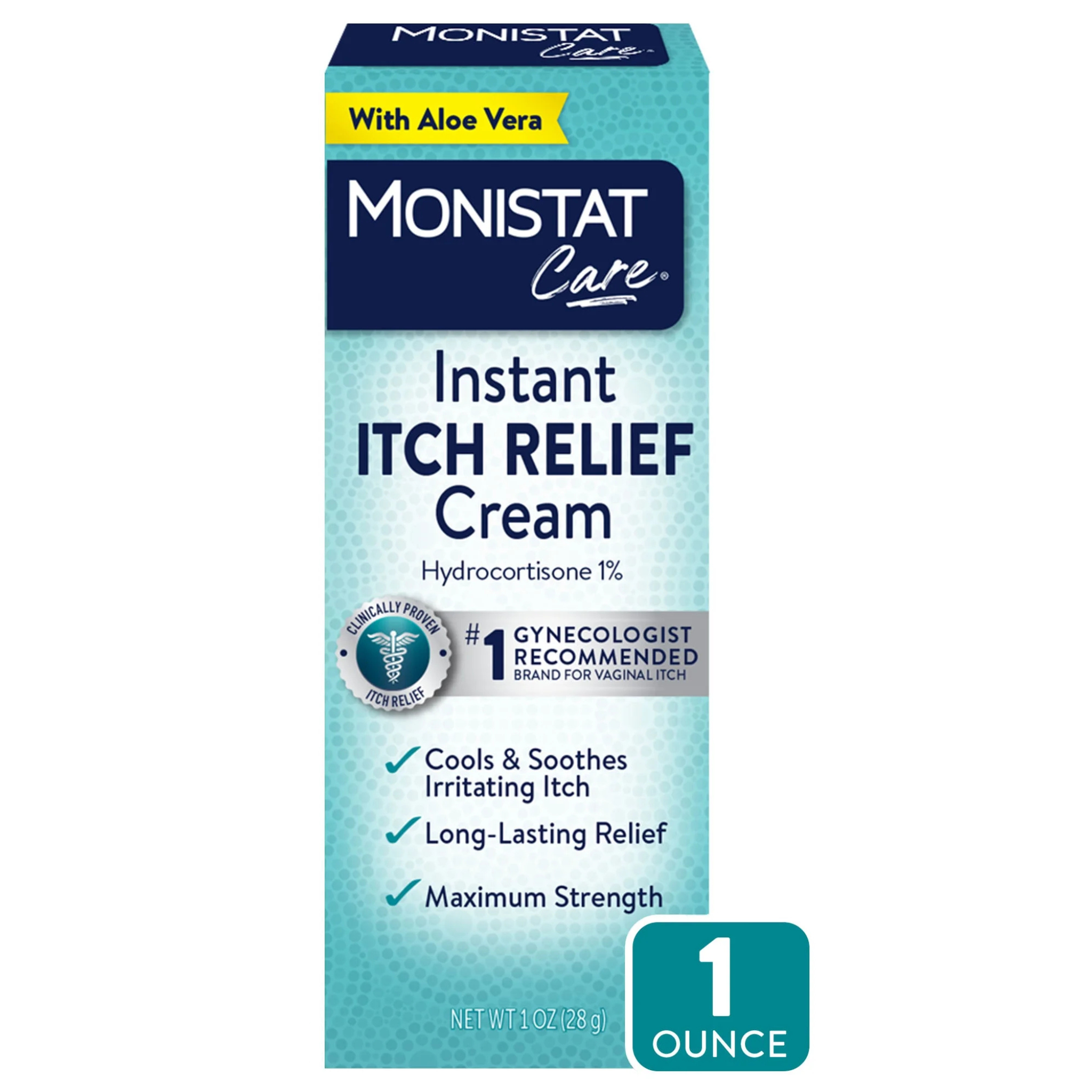 Monistat Instant Itch Relief Cream for Women, Maximum Strength Feminine Itch Care, 1 oz