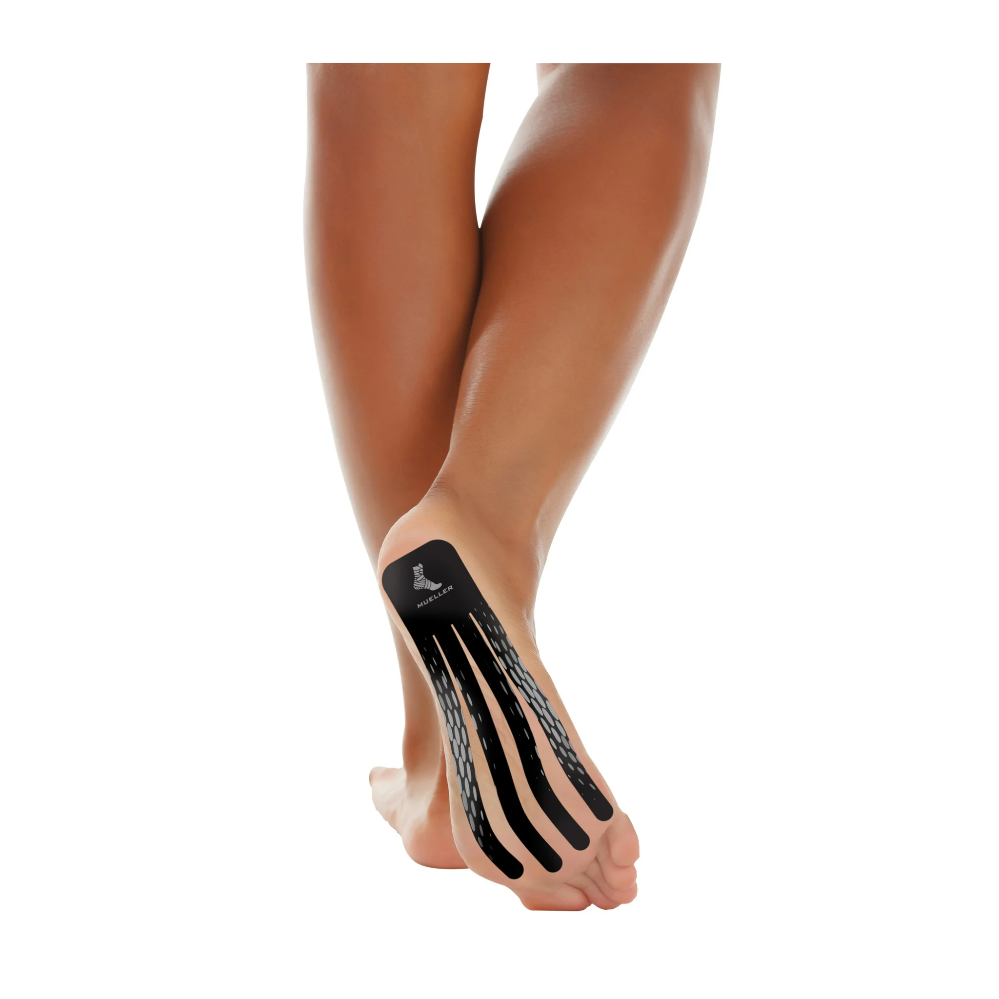 Mueller, EasyFit® Kinesiology Tape, Pre-Cut for Arch Support, Flexible Muscle Relief, Black, 3 Applications