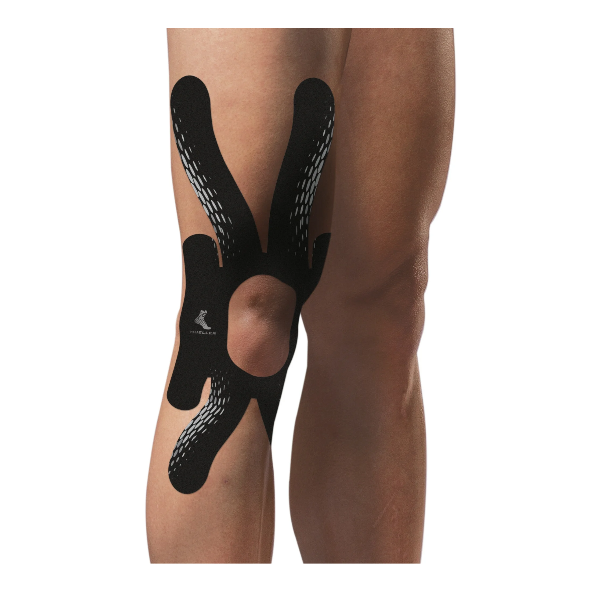 Mueller, EasyFit® Knee Support Kinesiology Sports Tape, Pre-Cut for Joint Stability and Comfort, Black, 3 Pack