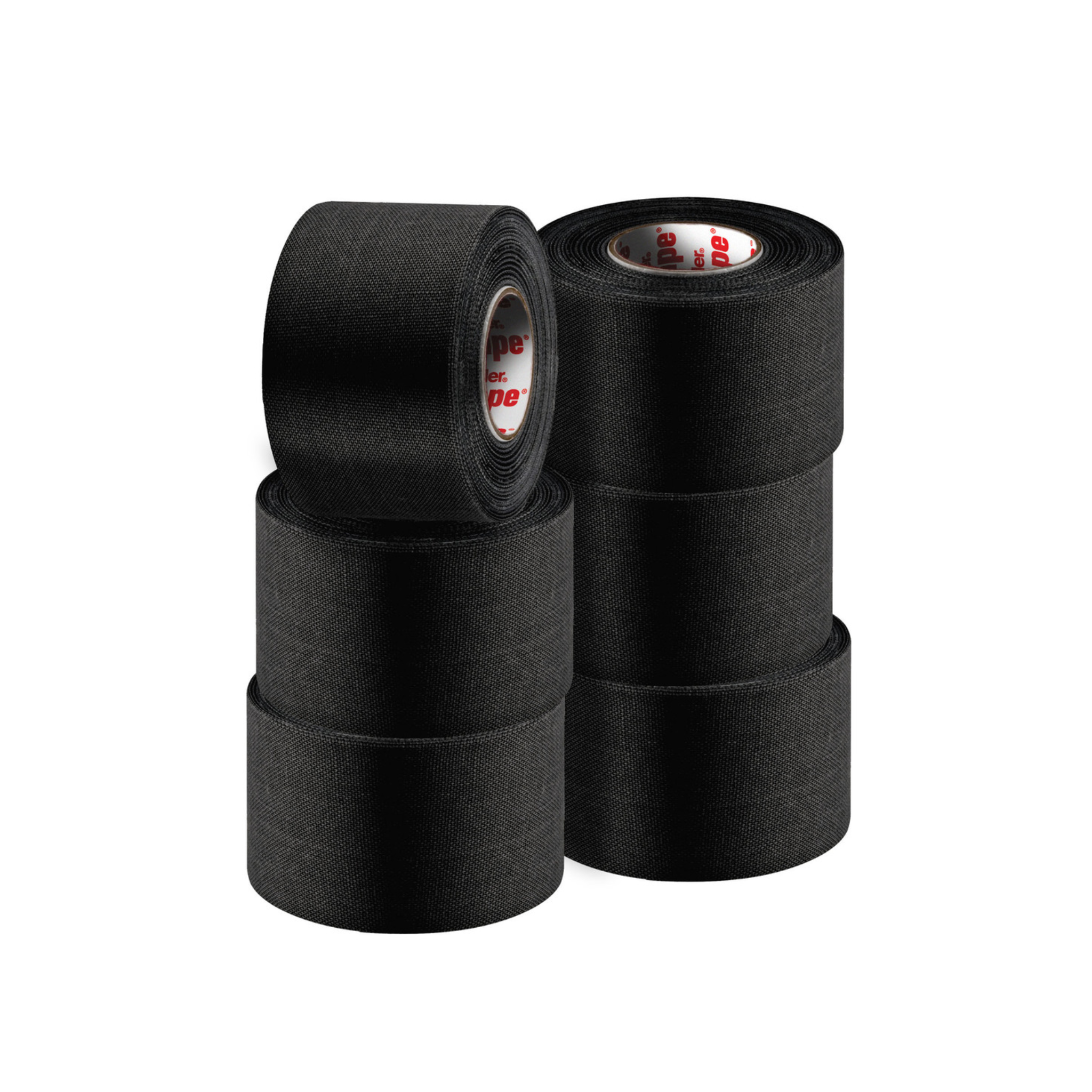 Mueller, MTape Athletic Tape, Strong and Supportive Sports Tape for Injury Prevention, Black, 1.5" x 10 yd, 6-Pack