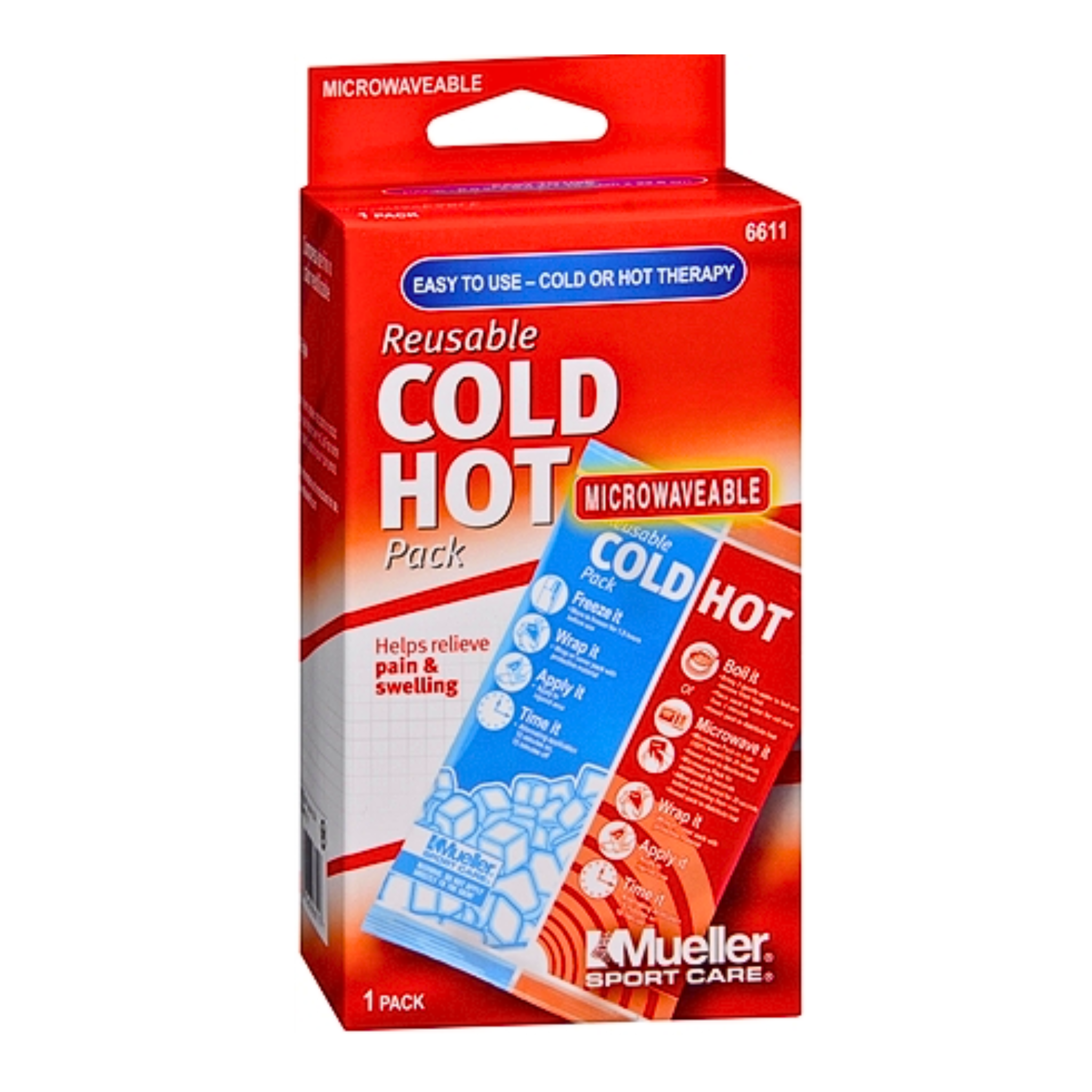 Mueller, Sport Care Reusable Cold-Hot Pack, Microwaveable Therapy for Pain Relief