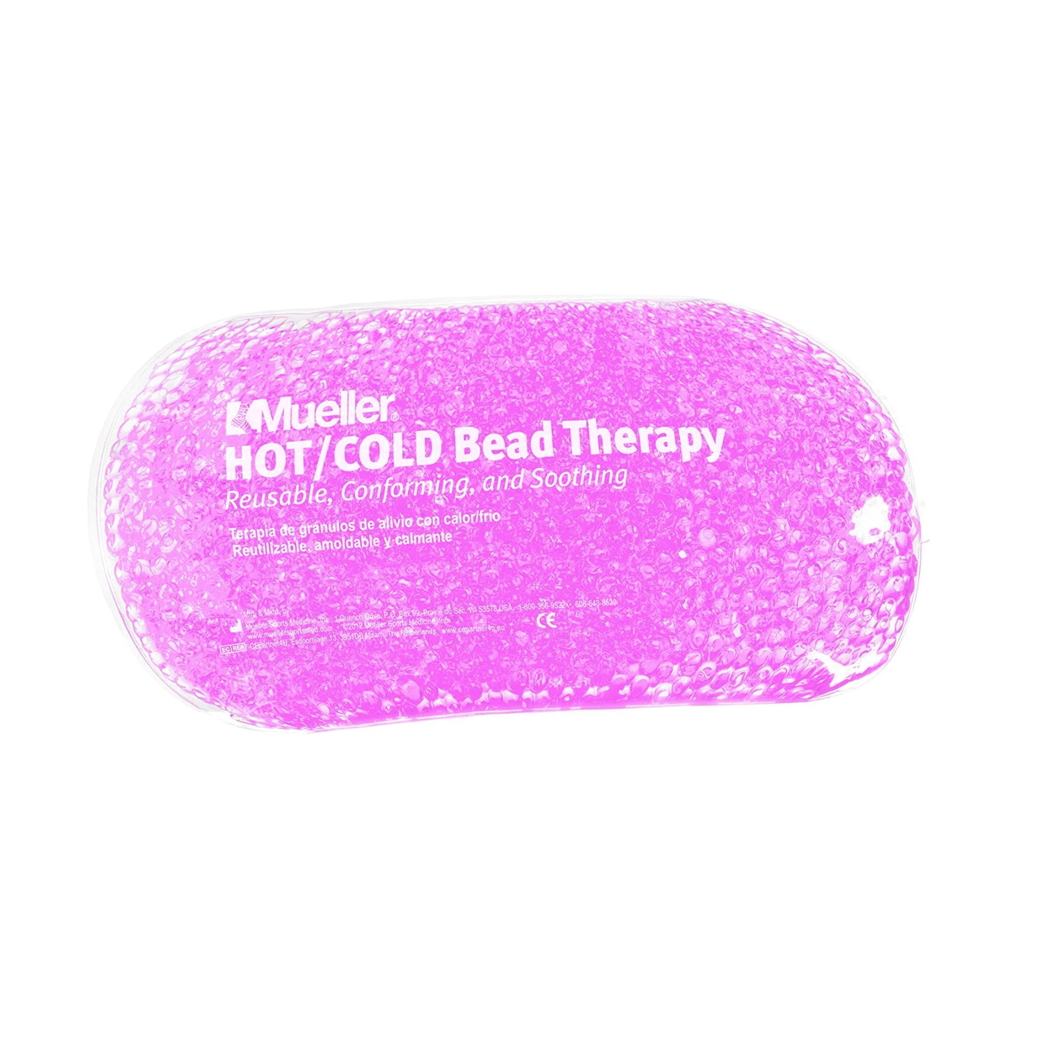 Mueller, Hot/Cold Pack, Reusable Bead Therapy for Targeted Pain Relief, Pink
