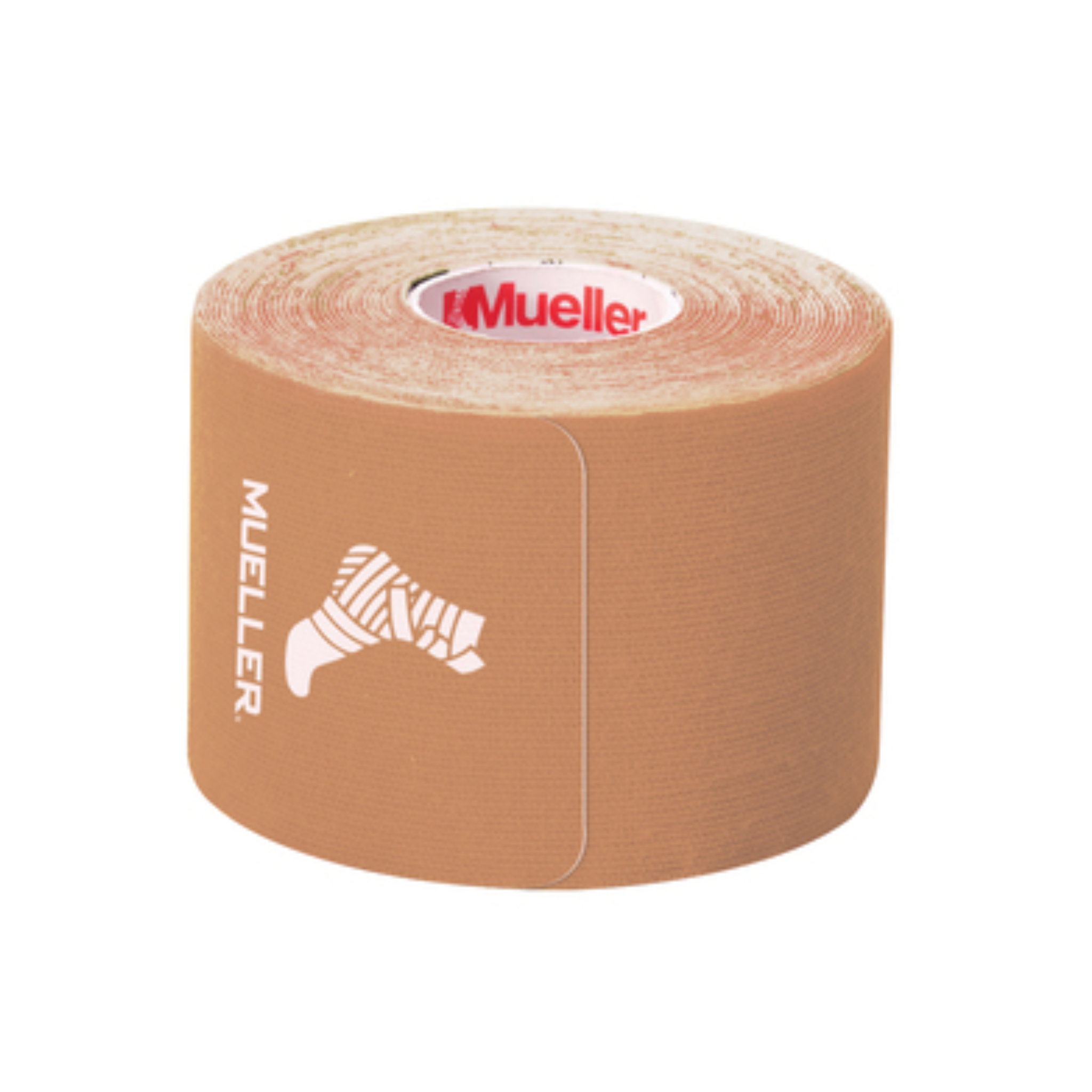 Mueller, Kinesiology Tape, Precut I-Strip Roll for Flexible Muscle Support, Beige, 20 Strips