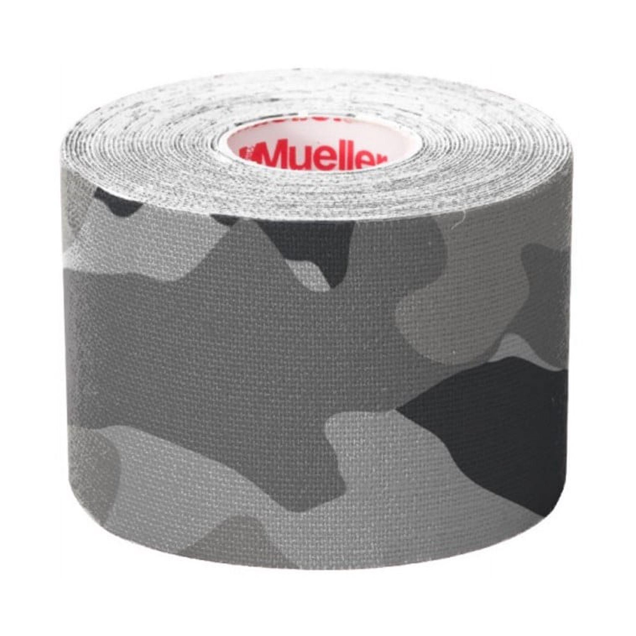 Mueller, Kinesiology Tape, Precut I-Strip Roll for Targeted Muscle Support, Gray Camo, 20 Strips