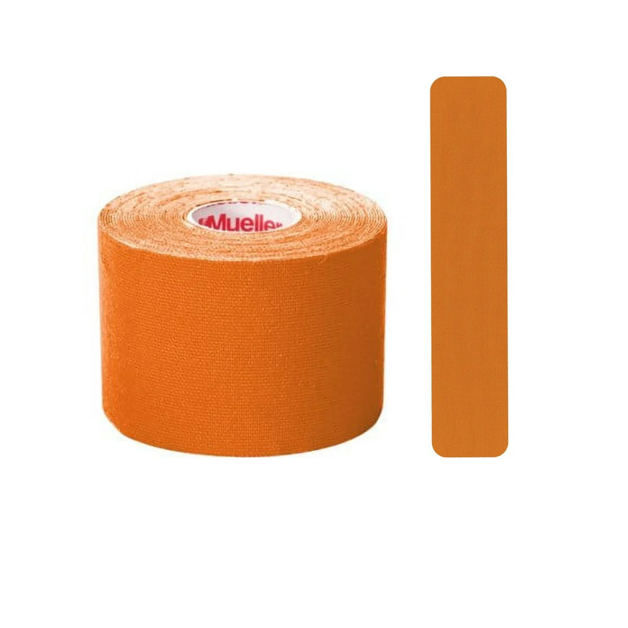 Mueller, Kinesiology Tape, Precut I-Strip Roll for Targeted Muscle Support, Orange, 20 Strips