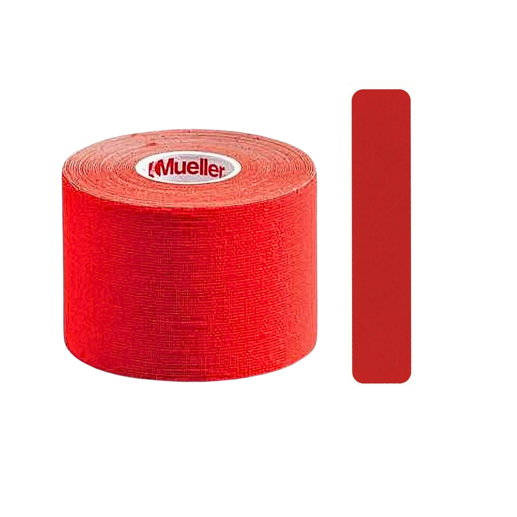 Mueller, Kinesiology Tape, Precut I-Strip Roll for Targeted Muscle Support, Red, 20 Strips