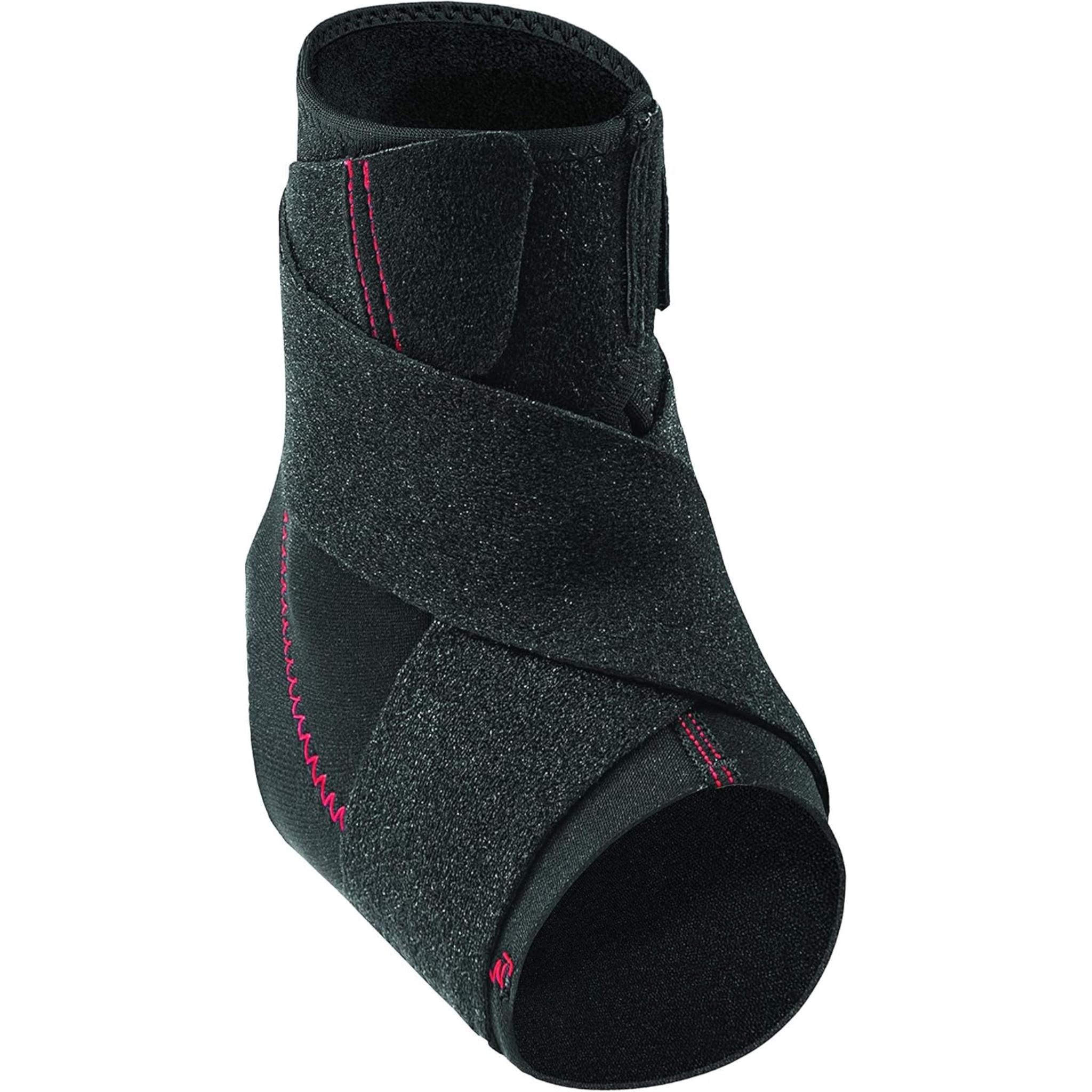 Mueller, Adjustable Ankle Support Brace, Pain Relief and Protection for Men and Women, Ideal for Sprains, Strains, Arthritis, Black, One Size