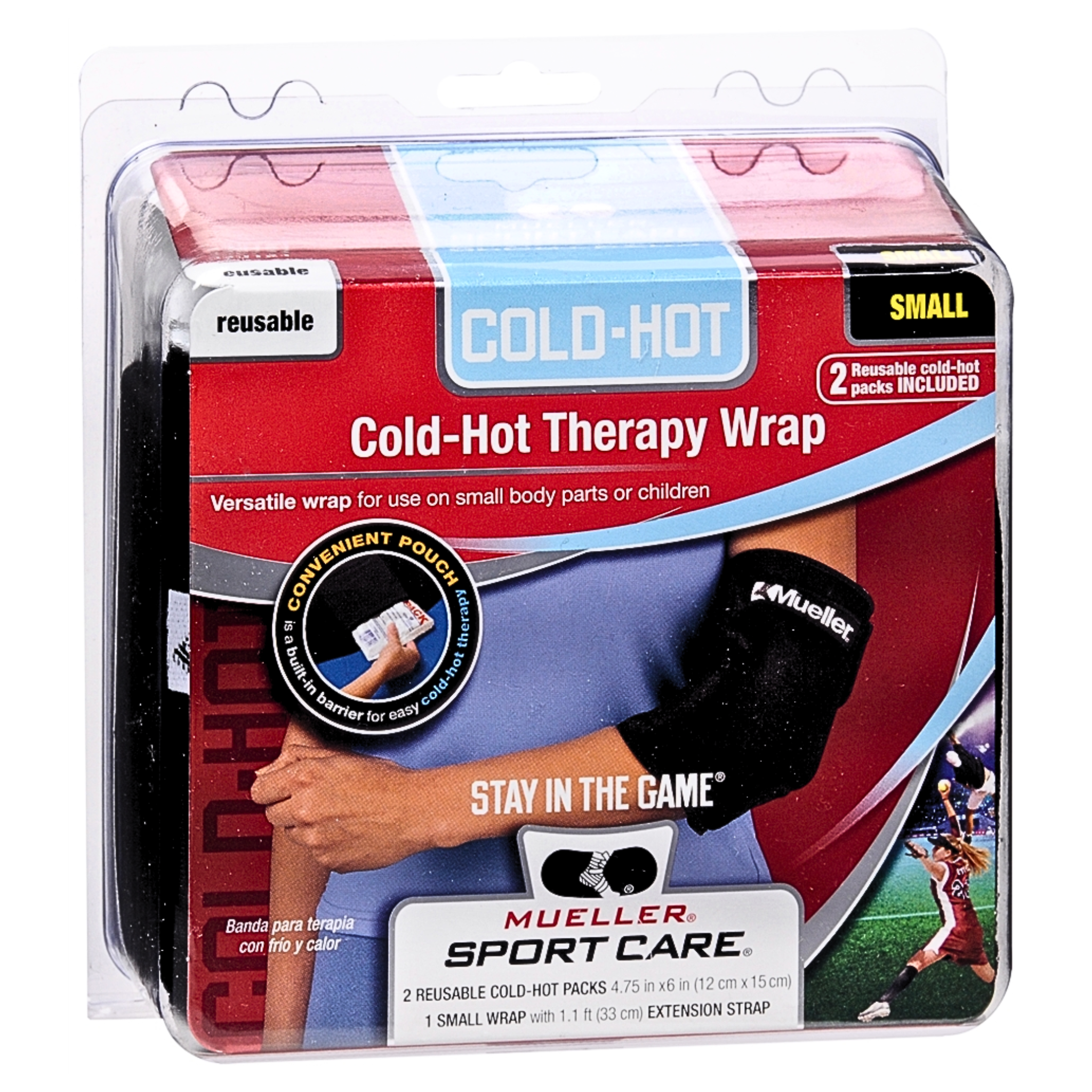 Mueller, Reusable Cold & Hot Therapy Wrap, Small, Adjustable Pain Relief Support