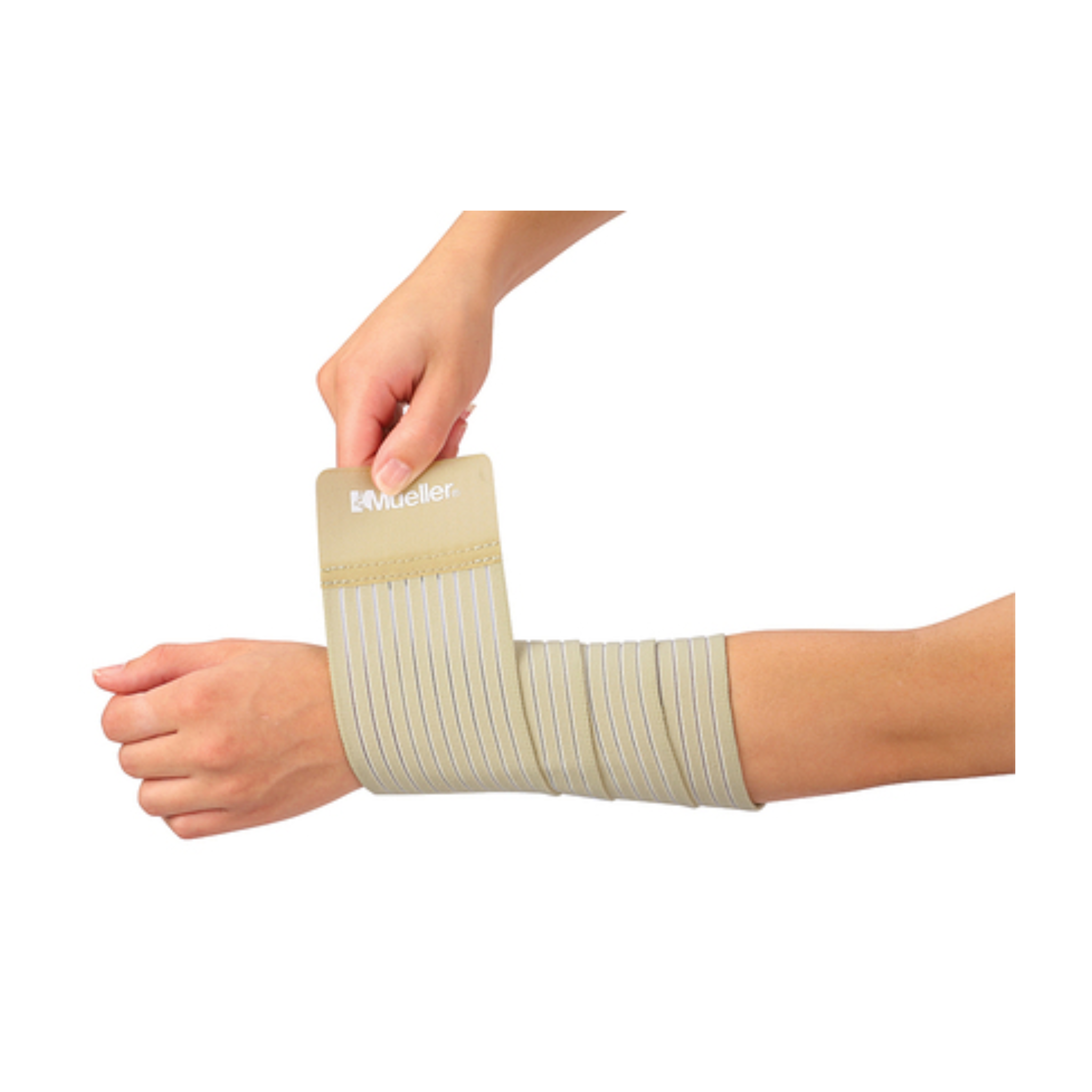 Mueller, All-Purpose Wonder Wrap, Adjustable Compression Bandage for Support & Stability, Small/Medium, Beige