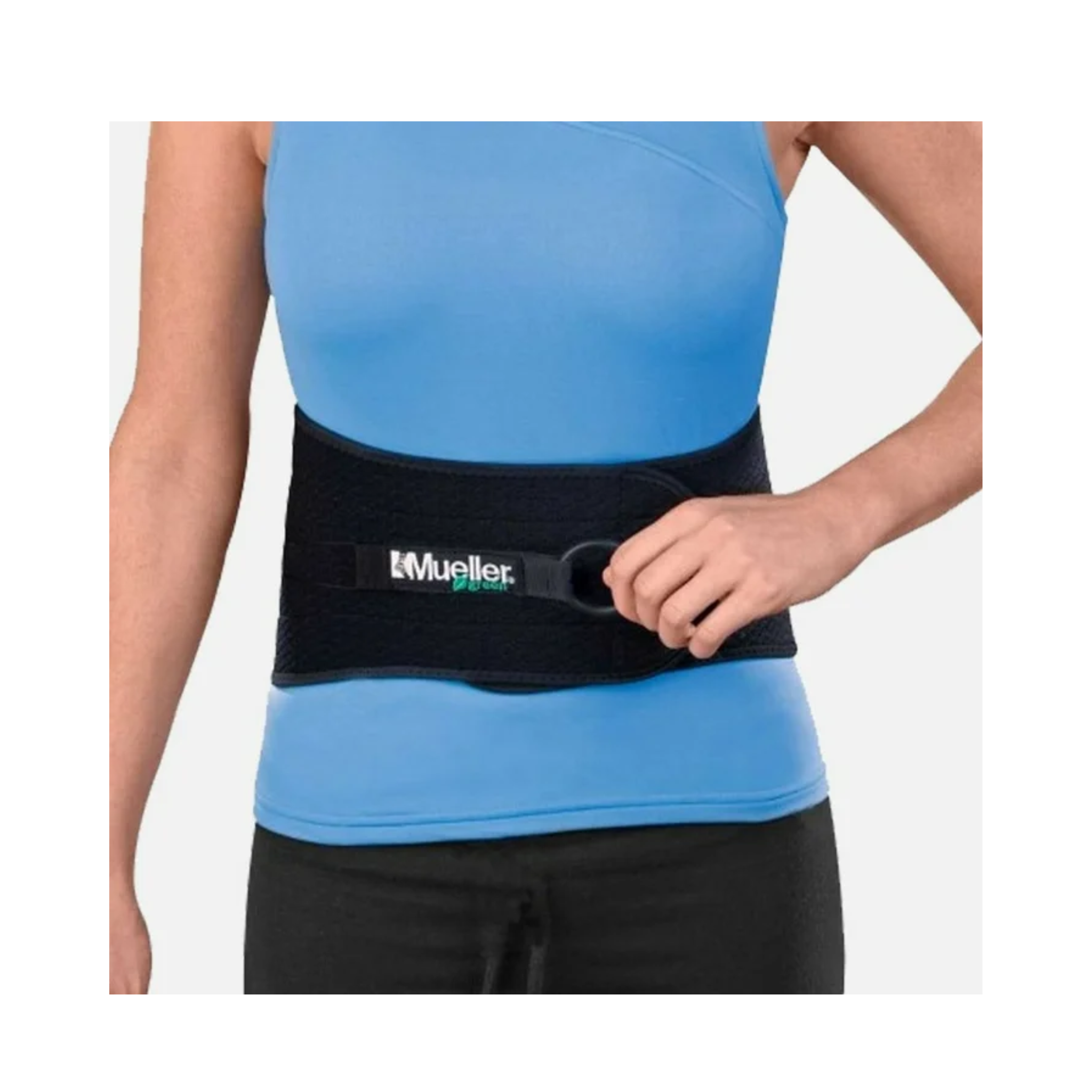 Mueller, Green Adjustable Back and Abdominal Support, Black, One Size Fits Most