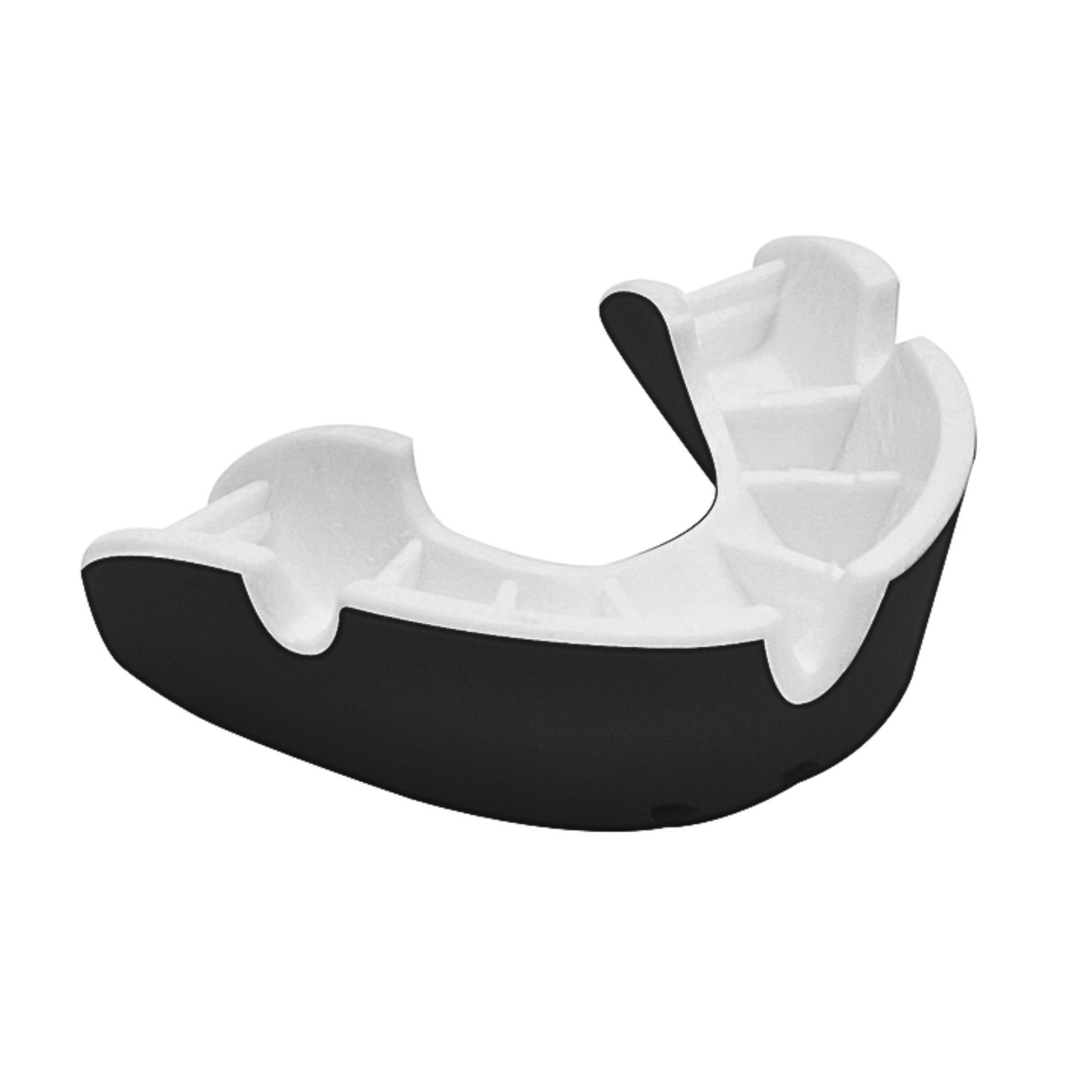 Mueller, Matrix Mouthguard, Adult Size, Moderate Protection, Self-Fit Design for Sports Safety, Black and White