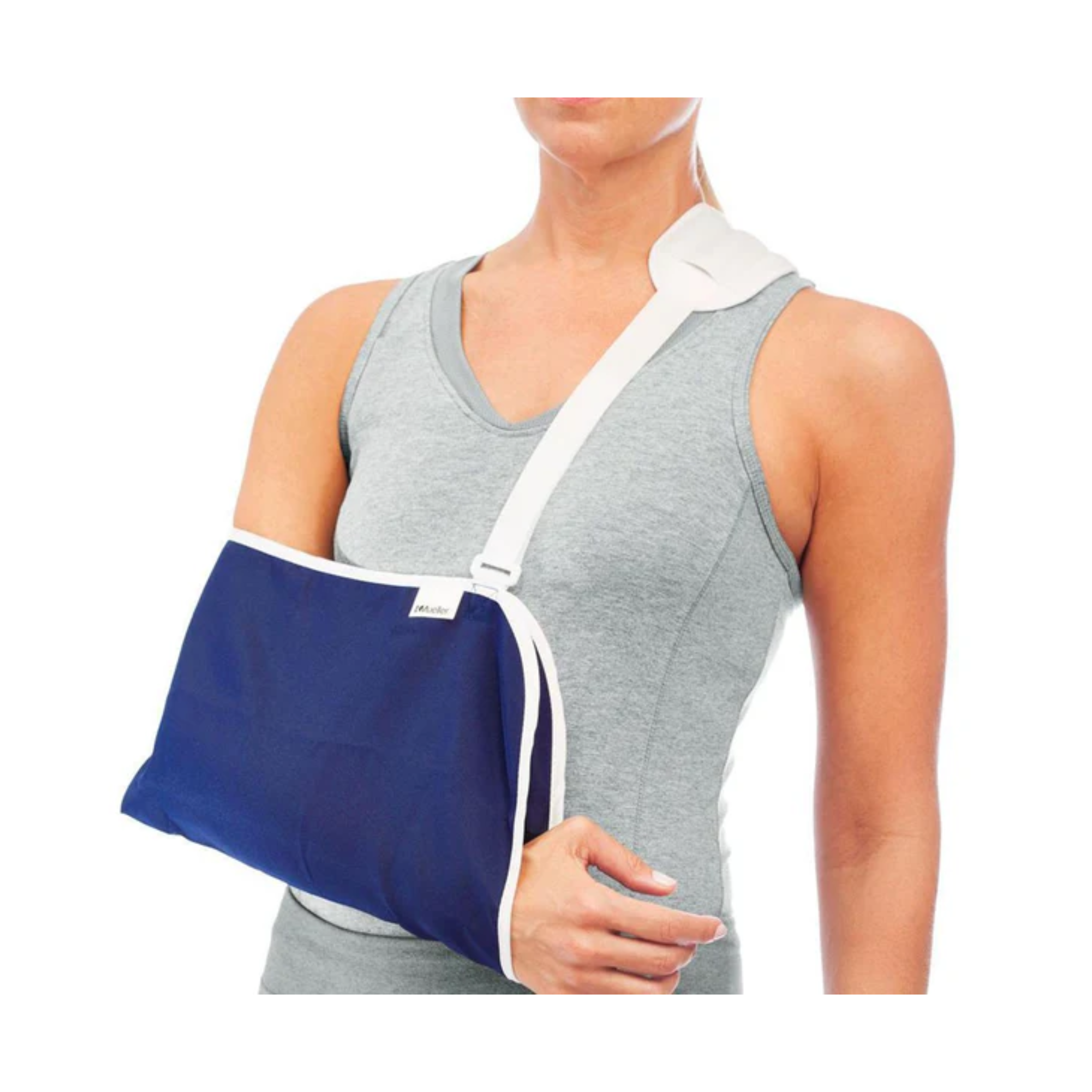 Mueller, Adjustable Arm Sling, Support for Arm & Shoulder Stability, Blue, One Size Fits Most
