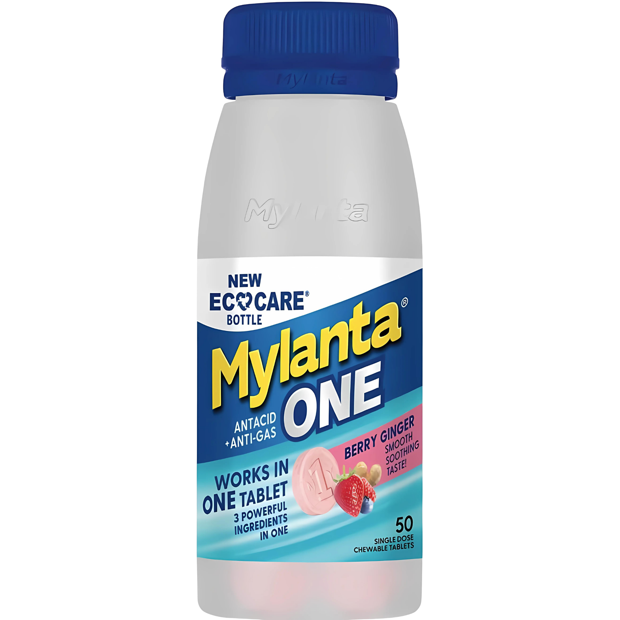 Mylanta One, Berry Ginger Flavor, 50 Count
