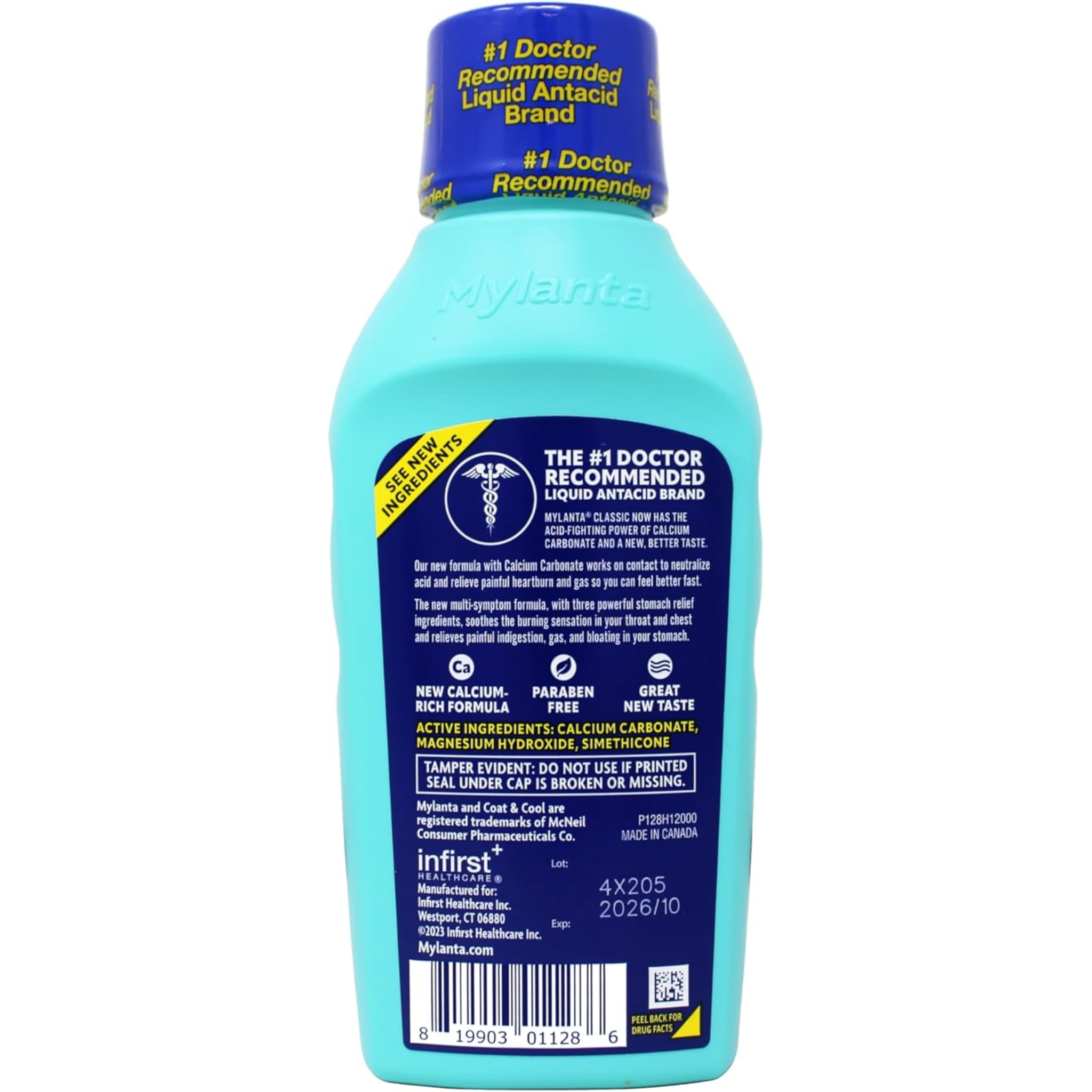 Mylanta, Heartburn and Gas Relief Liquid Antacid, Great New Formula for Faster Relief, Classic Flavor, 12 fl oz