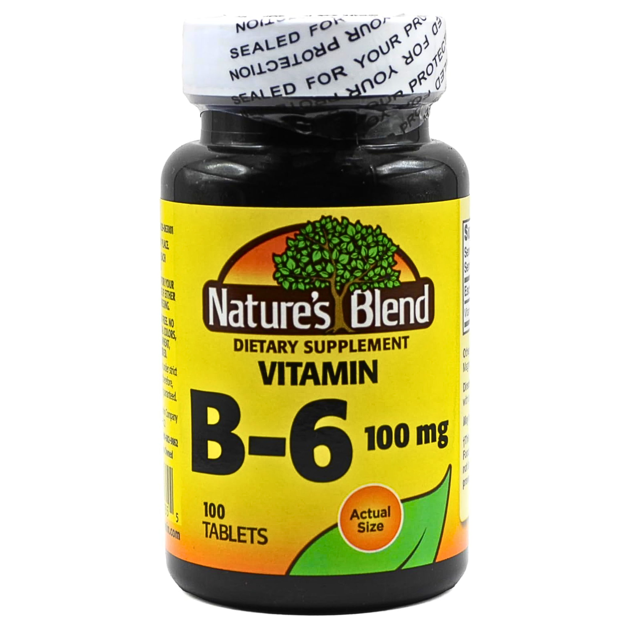 Nature’s Blend, Vitamin B6 100 mg Tablets, Nervous System & Energy Support, 100 Count