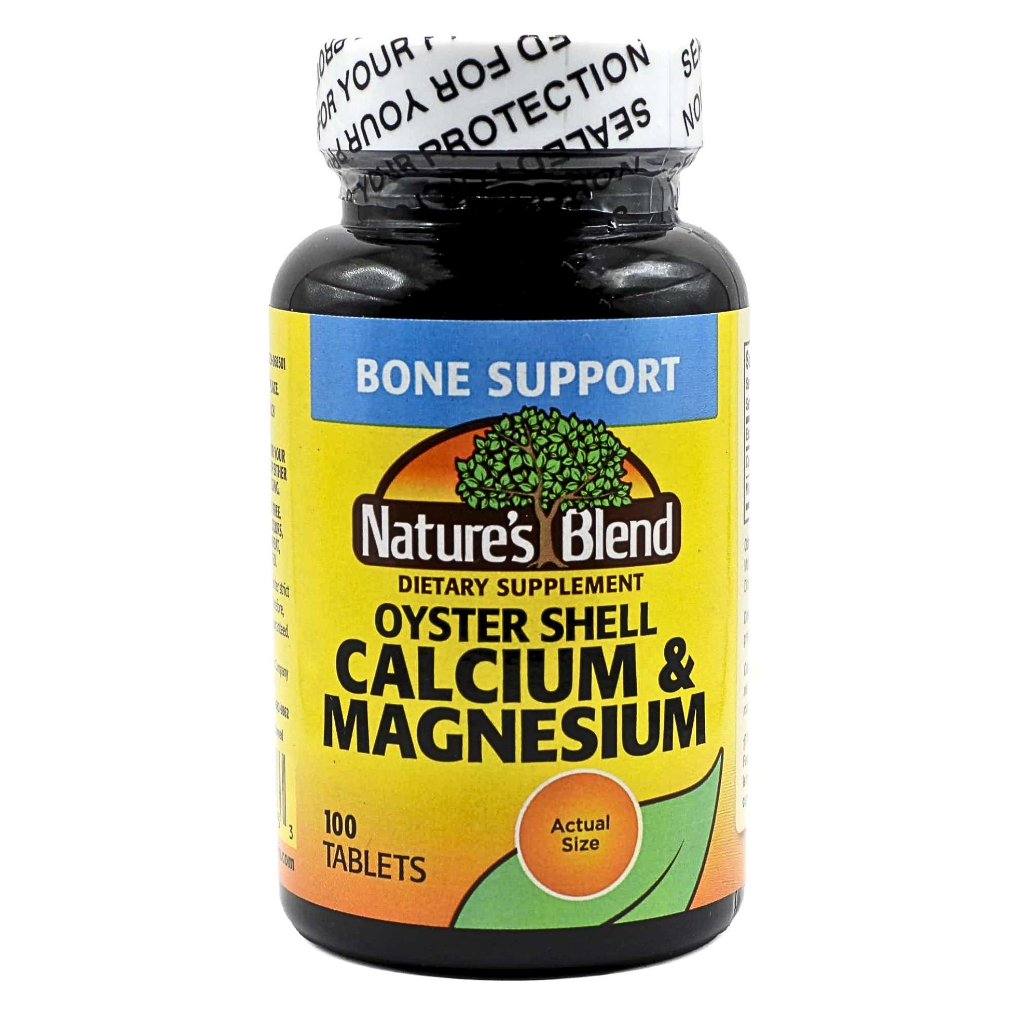 Nature’s Blend, Oyster Shell Calcium & Magnesium, Bone & Muscle Support Supplement, 100 Tablets