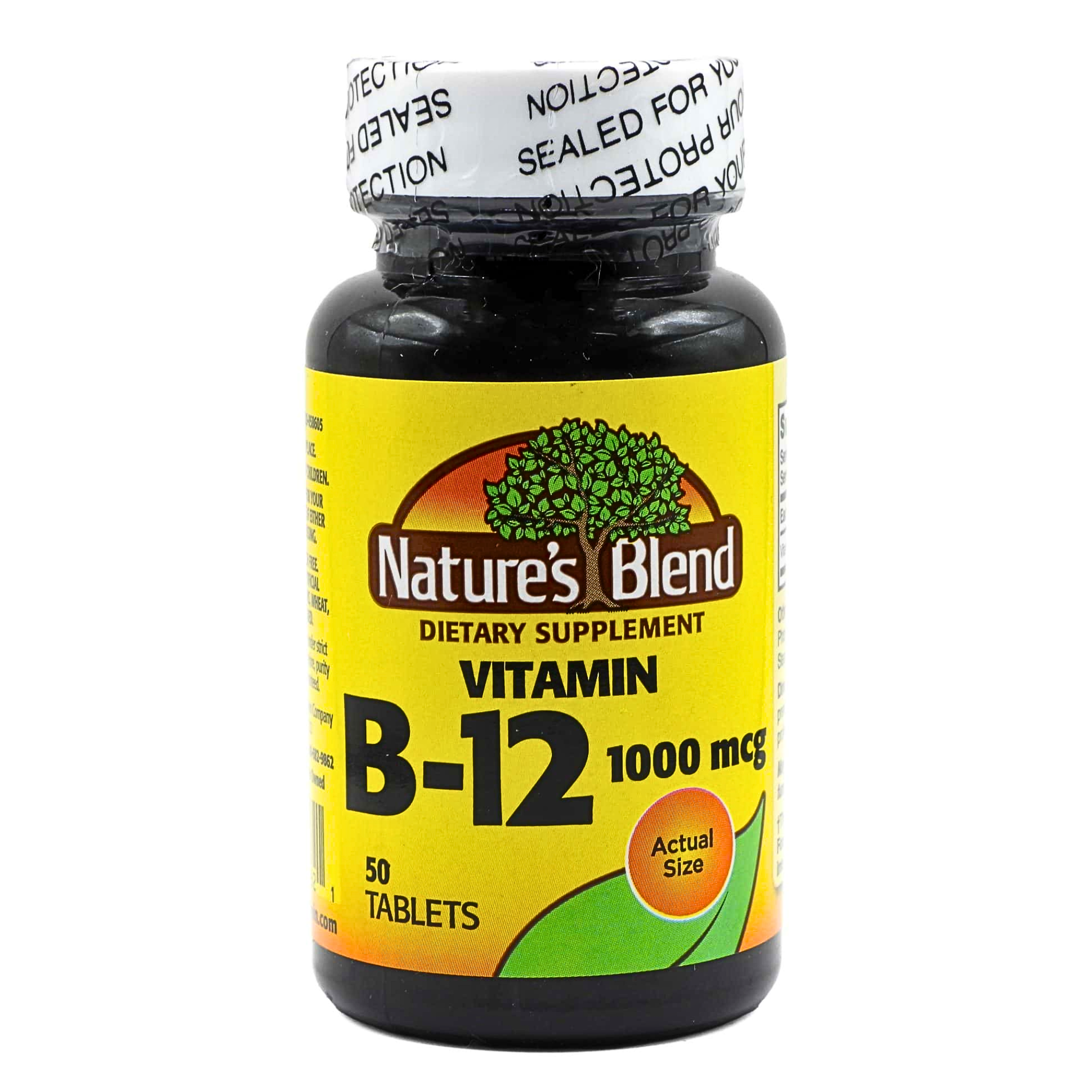 Nature's Blend, Vitamin B12 Tablets, 1000 mcg, Supports Energy and Nervous System Health, 50 Count