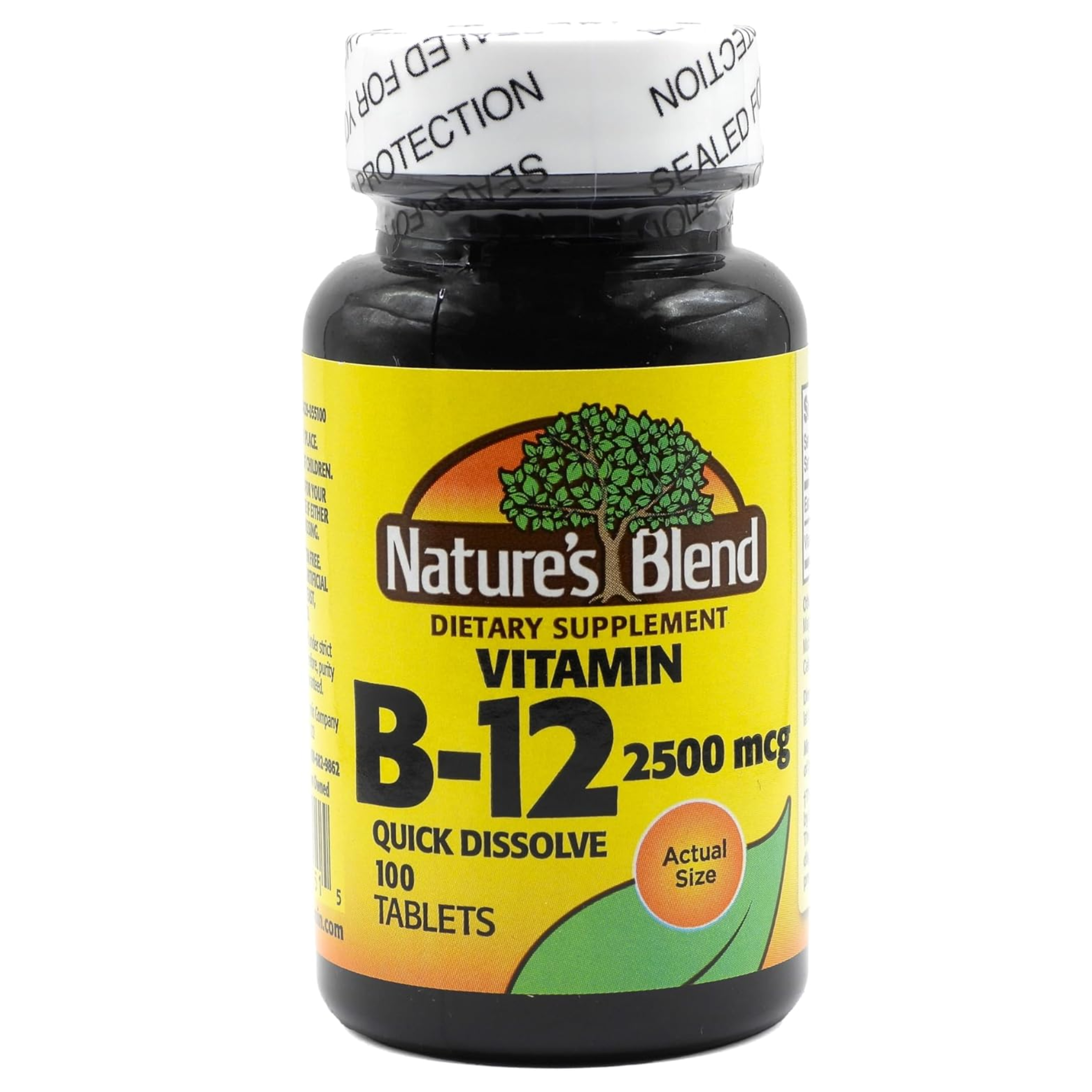 Nature's Blend, Vitamin B-12 Tablets, 2500 mcg, High-Potency Energy & Nervous System Support, 100 Count