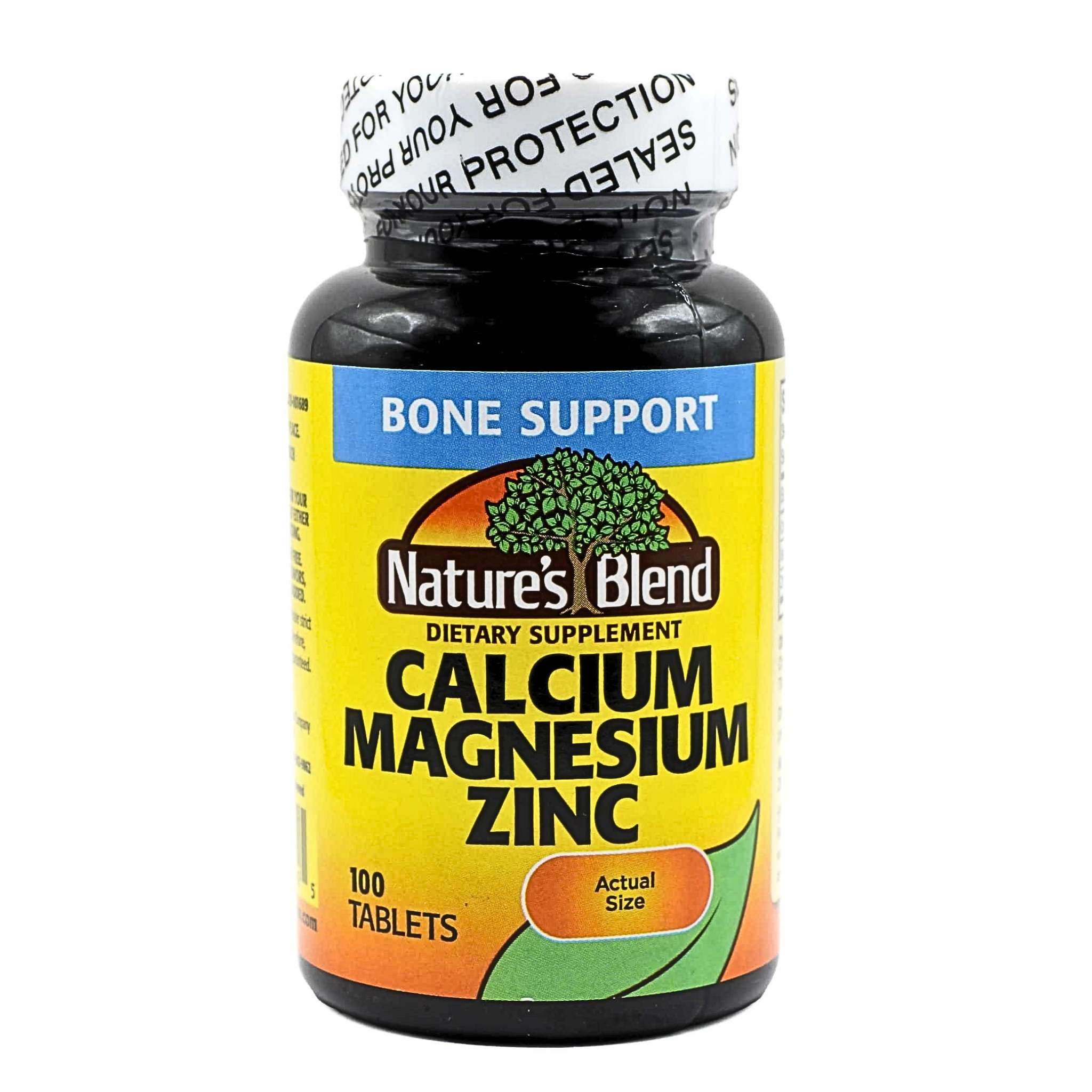 Nature’s Blend, Calcium Magnesium Zinc, Bone & Immune Support Mineral Supplement, 100 Tablets