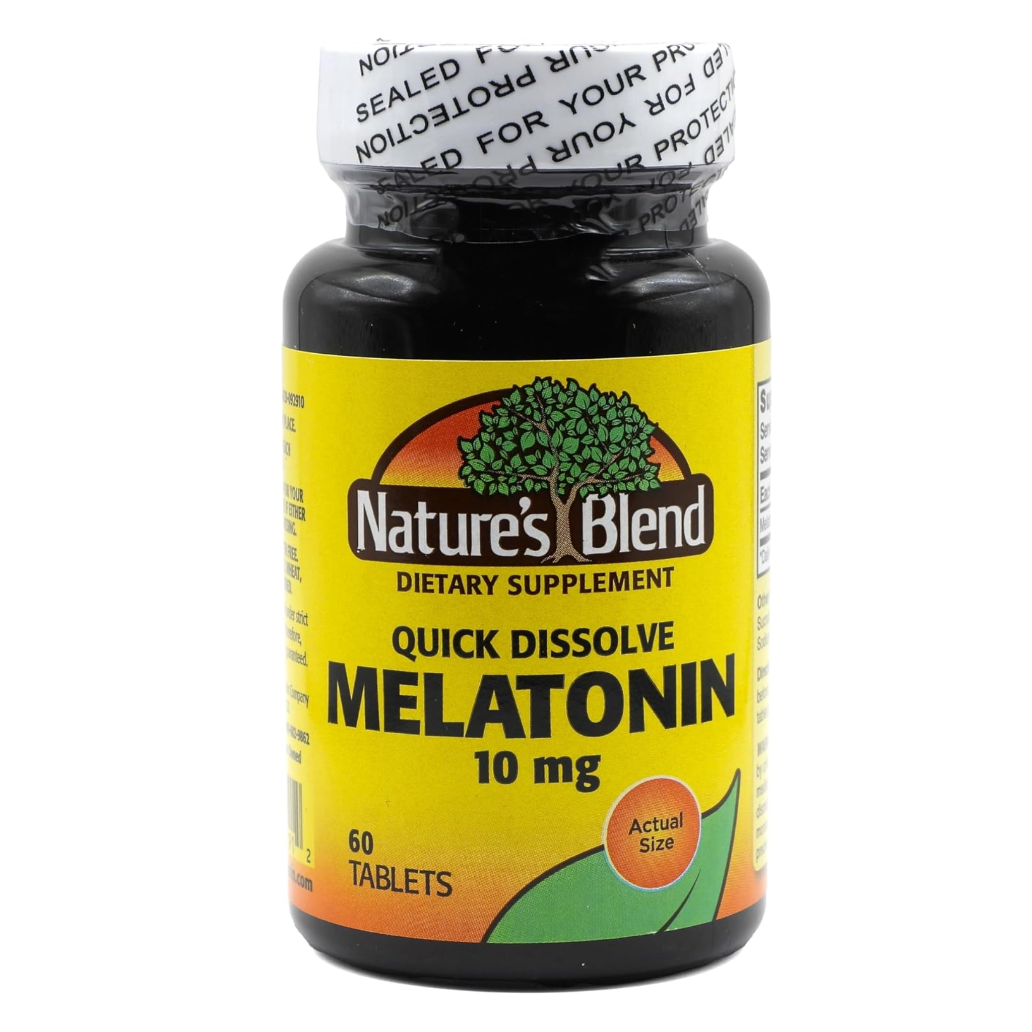 Nature's Blend, Sublingual Melatonin Tablets, 10mg Fast-Acting Sleep Support, 60 Count