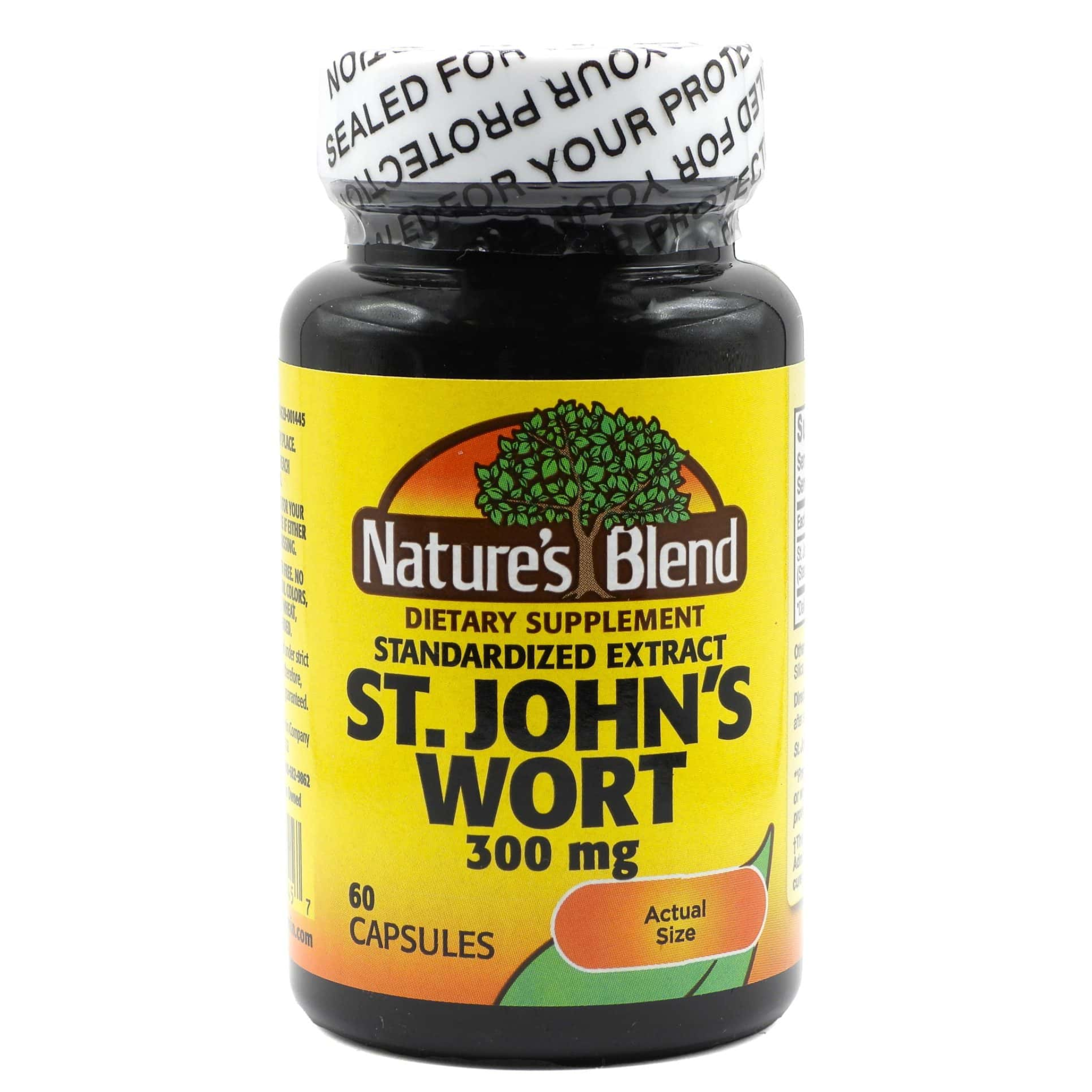 Nature's Blend, St. John’s Wort 300mg Capsules, Herbal Mood Support Supplement, 60 Ct