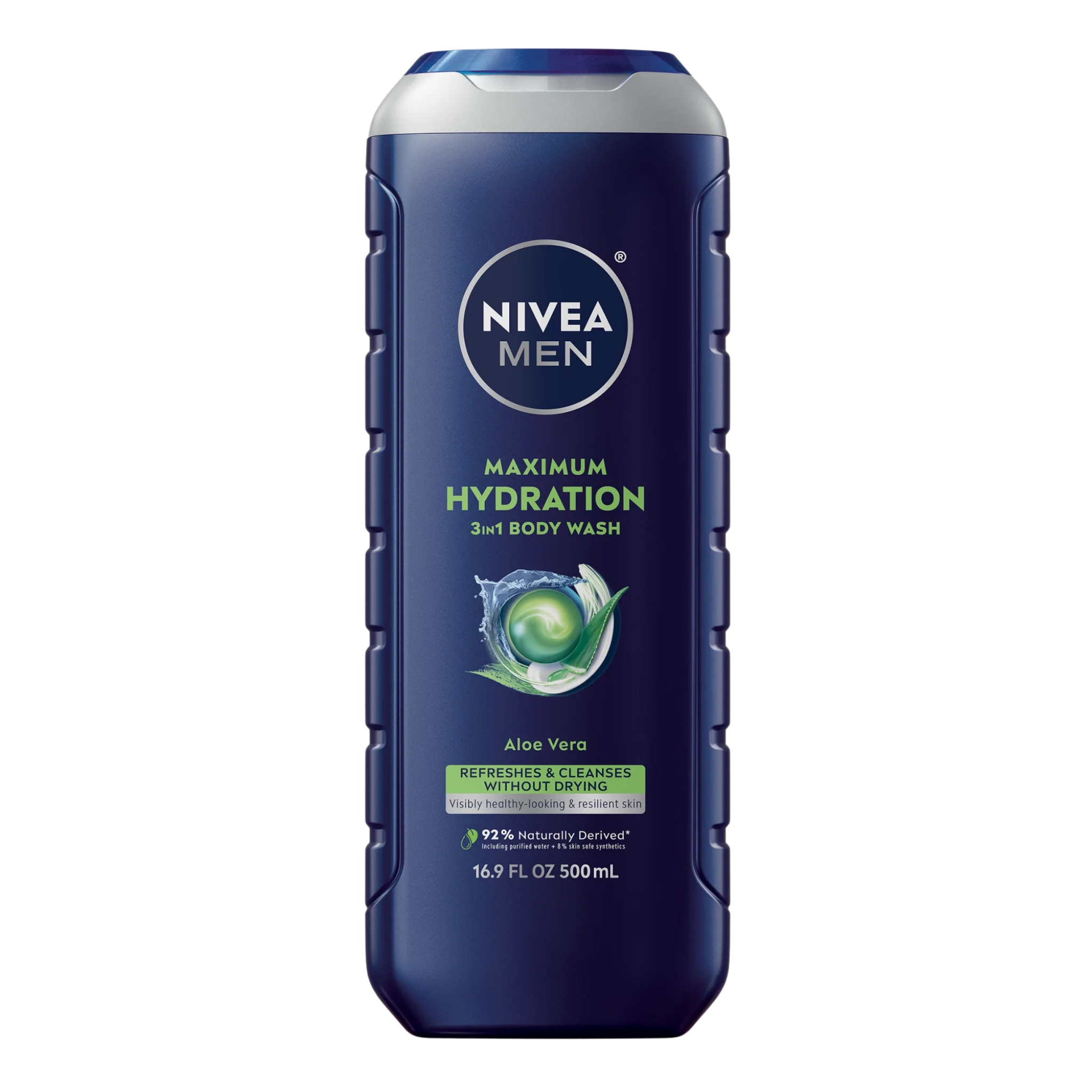 NIVEA MEN®, Maximum Hydration Body Wash, Aloe Vera Infused for Deep Moisture and Fresh Skin, 16.9 fl oz - Pharmaful