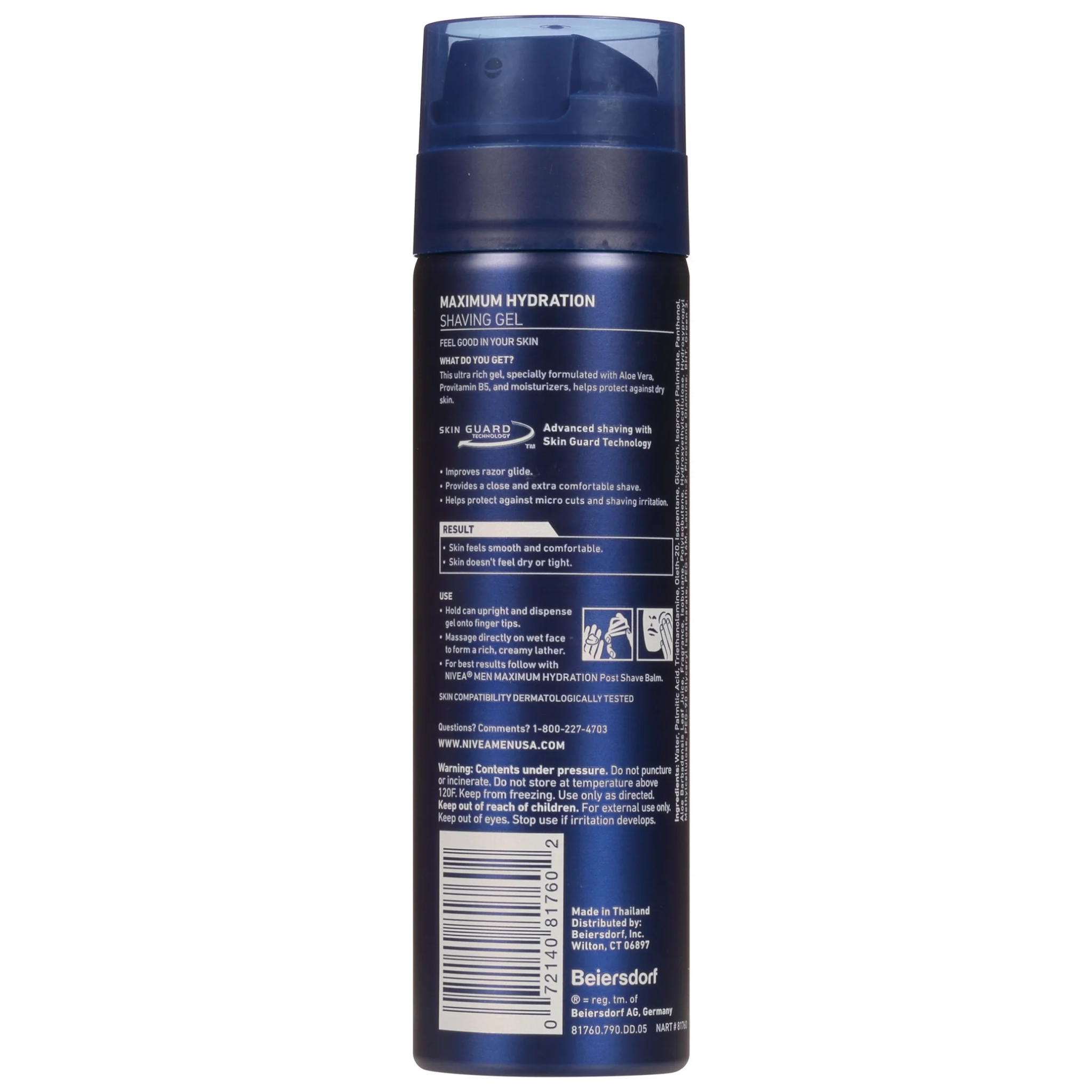 NIVEA MEN, Maximum Hydration Shave Gel, Moisturizing Formula for Smooth Shaving, 7 oz Can