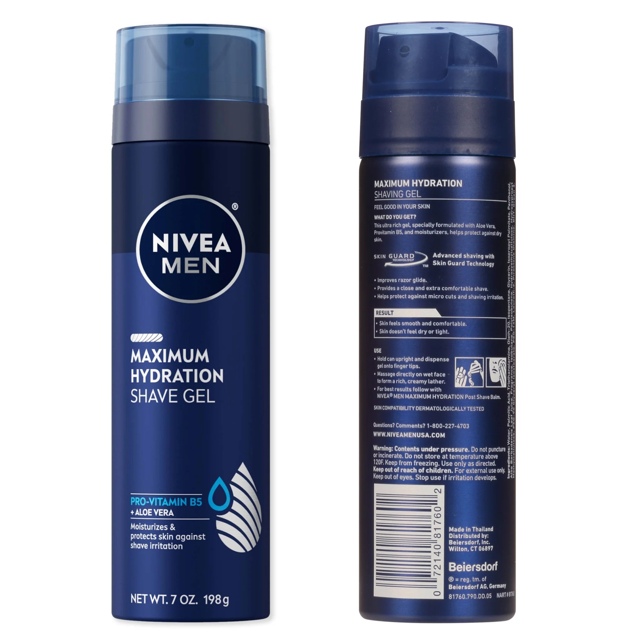 NIVEA MEN, Maximum Hydration Shave Gel, Moisturizing Formula for Smooth Shaving, 7 oz Can