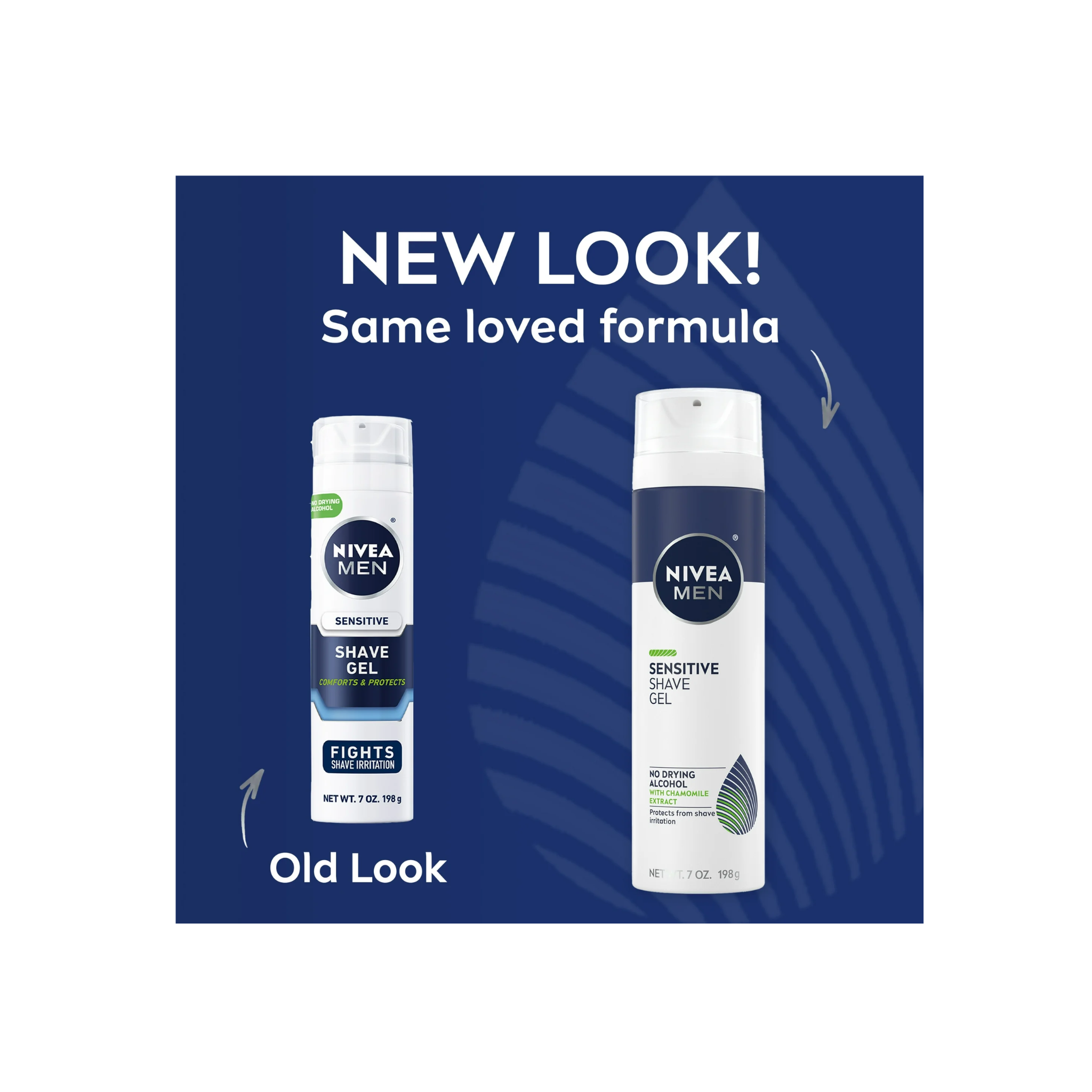 NIVEA MEN, Sensitive Shave Gel with Vitamin E, Chamomile, and Witch Hazel Extracts, Soothing Formula for Irritation-Free Shaving, 7 oz Can