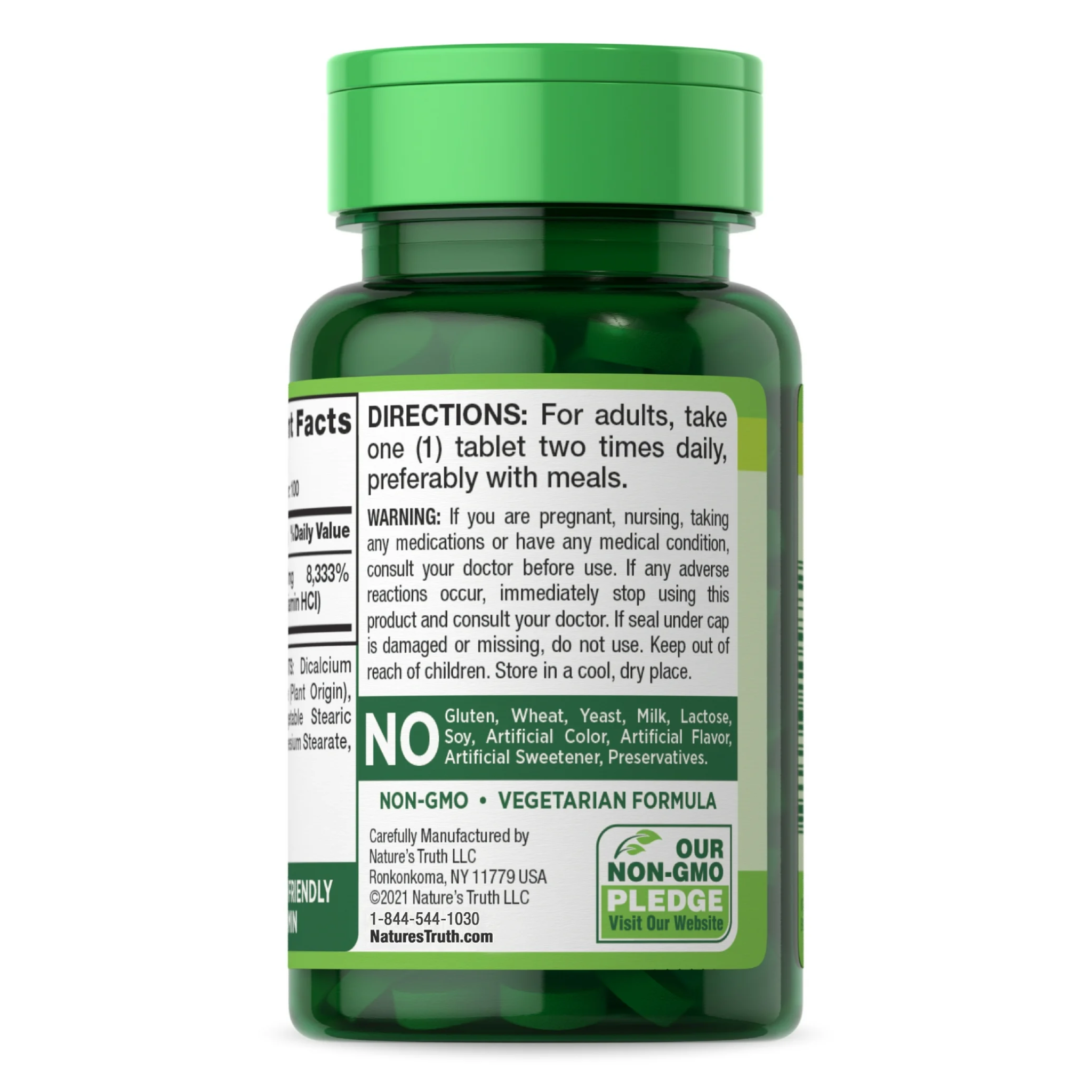 Nature's Truth, Vitamin B1 100mg, Energy Support, Vegan Supplement for Men & Women, 100 Tablets