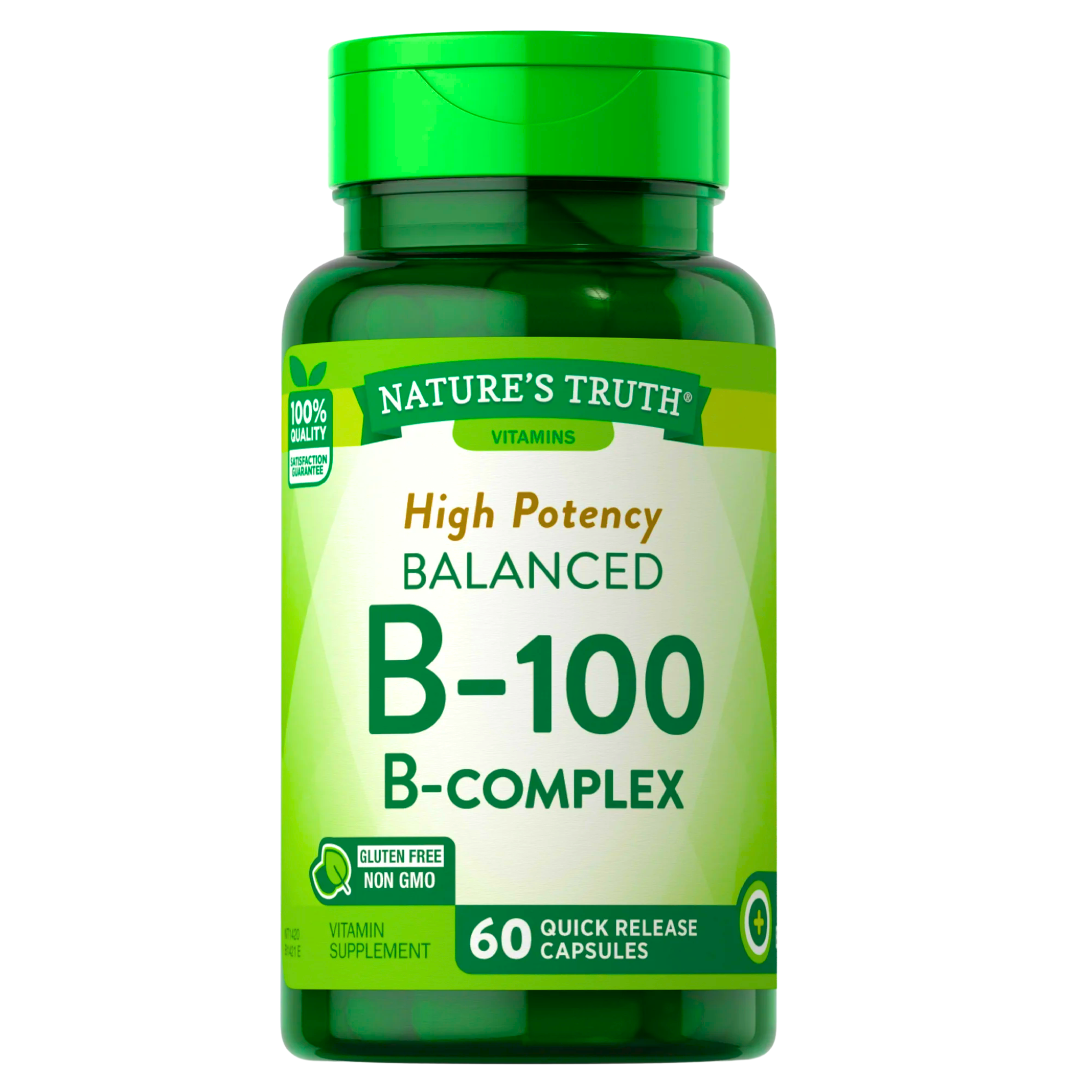 Nature's Truth, B-100 Complex Vitamin, High-Potency Energy Support, 60 Capsules