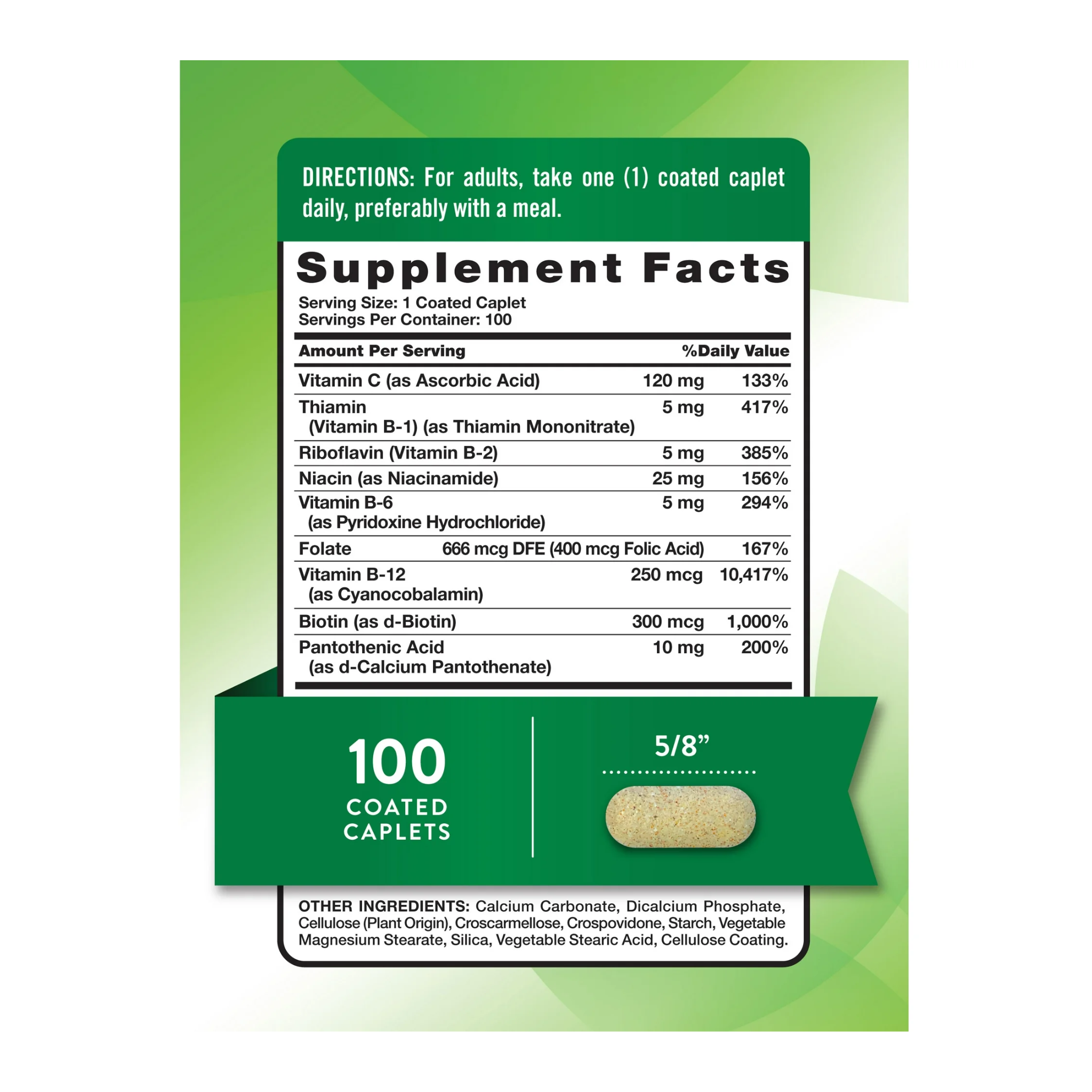 Nature's Truth, Vitamin B Complex Plus Vitamin C, Energy & Immune Support, 100 Caplets - Pharmaful