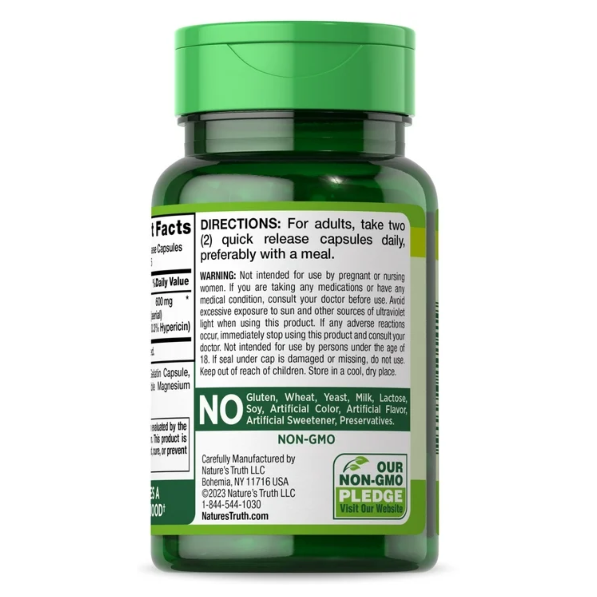 Nature's Truth, St. John’s Wort 600mg Capsules, Herbal Mood Support Supplement, 90 Ct