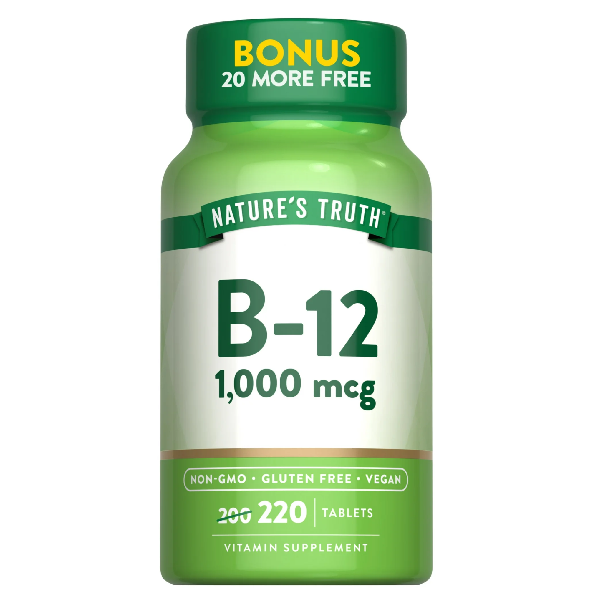 Nature's Truth, Vitamin B-12 Tablets, 1,000 mcg, 220 Count