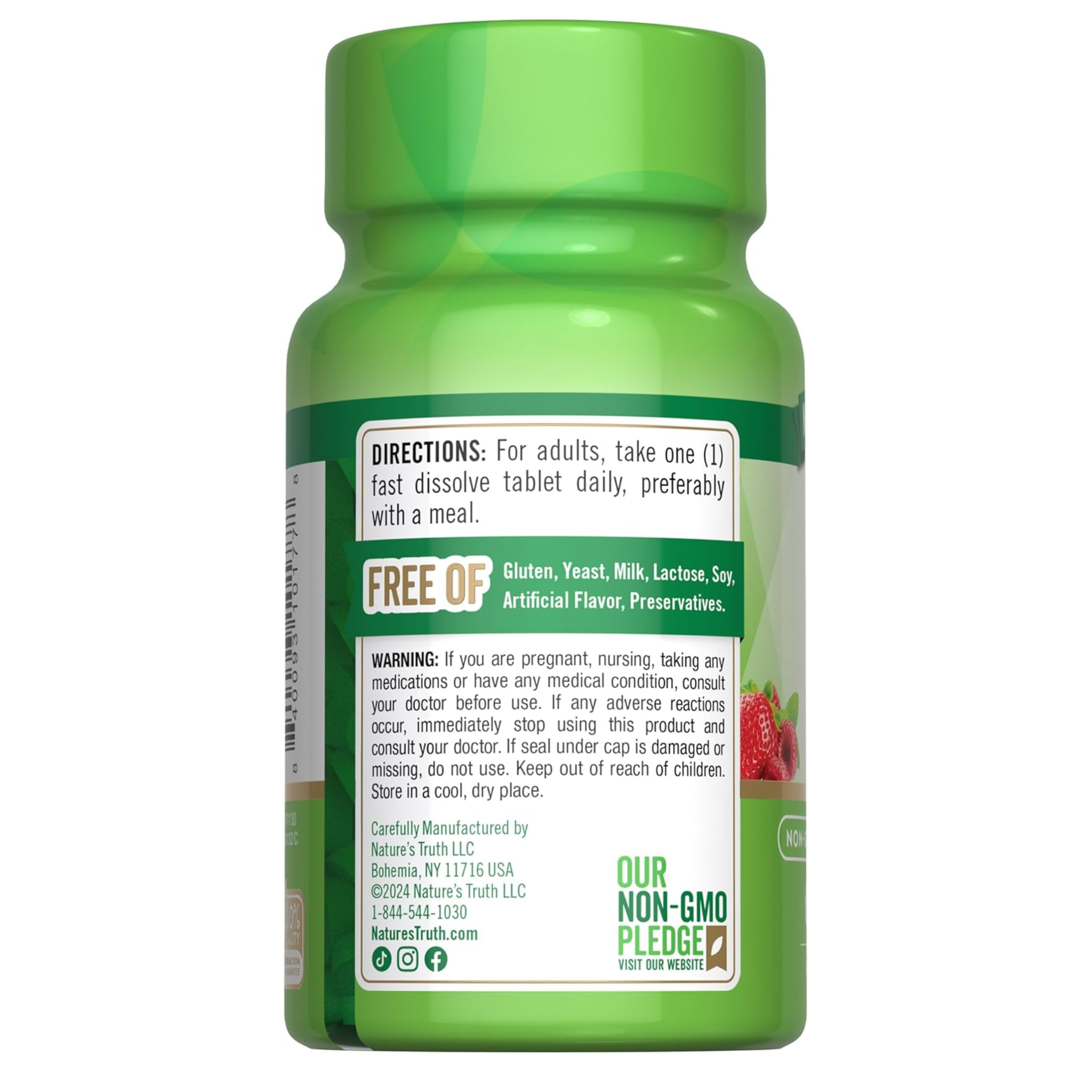 Nature's Truth, Vitamin B-12, 2500 mcg Sublingual Tablets, 60 Count, For Men and Women