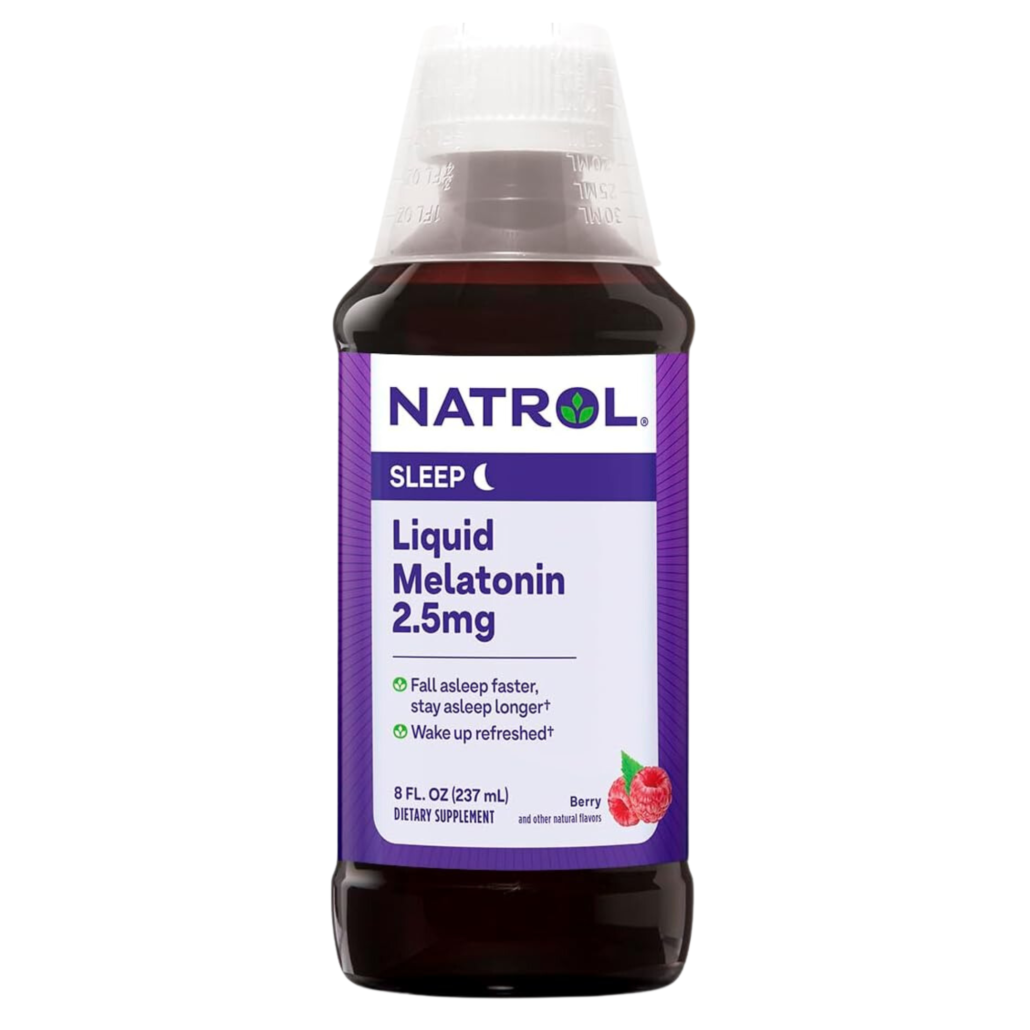 Natrol, Liquid Melatonin, 2.5mg Sleep Support, Berry Flavor, 8 fl oz