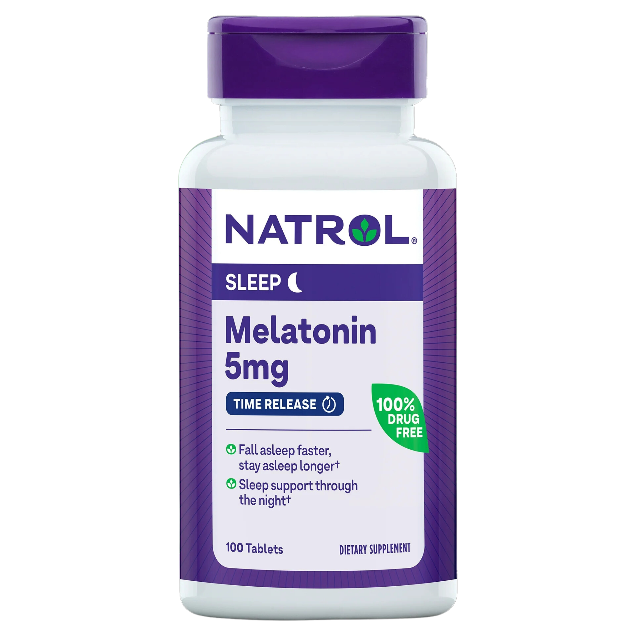 Natrol, Melatonin Time Release Tablets, 5mg Nighttime Sleep Support, 100 Count