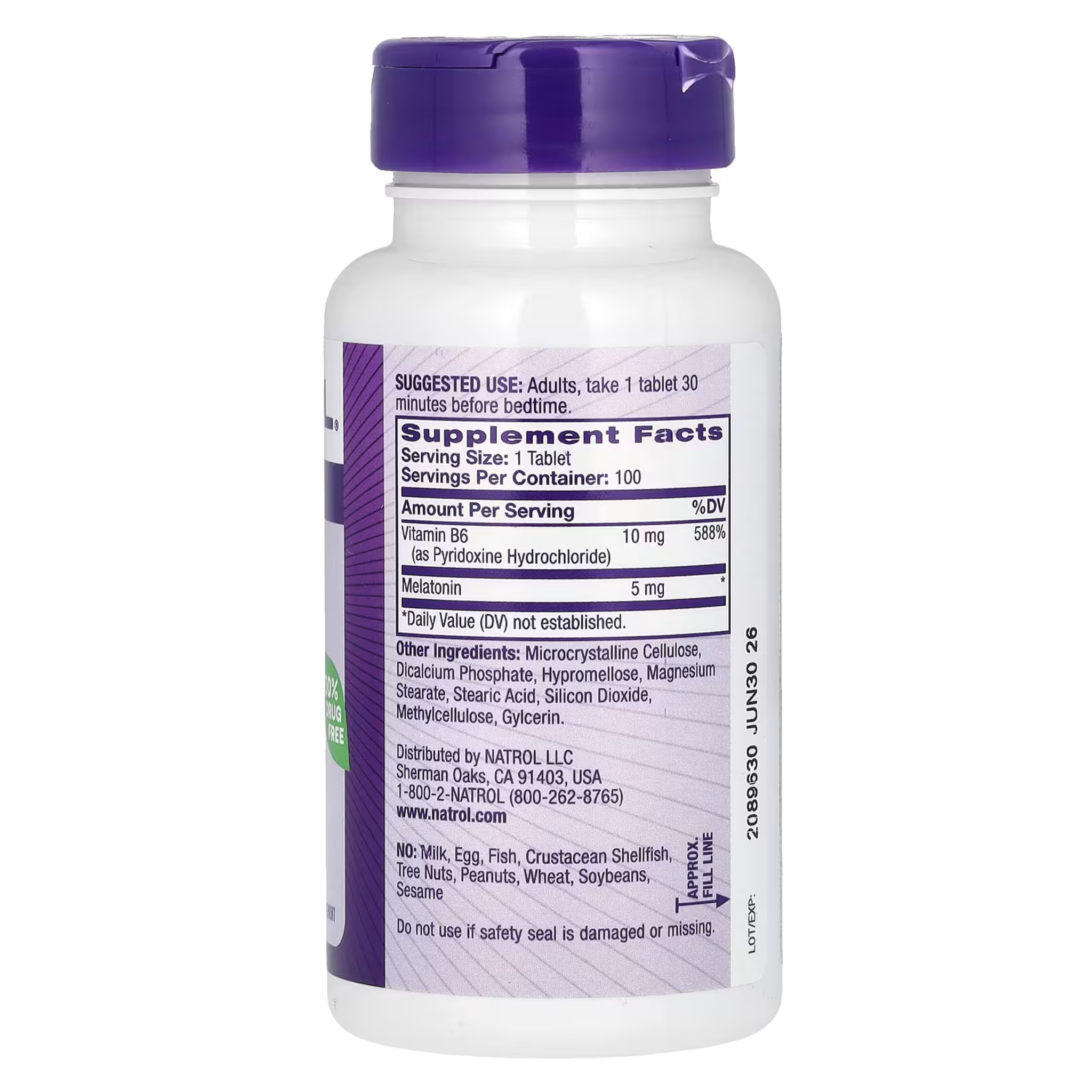 Natrol, Melatonin Time Release Tablets, 5mg Nighttime Sleep Support, 100 Count