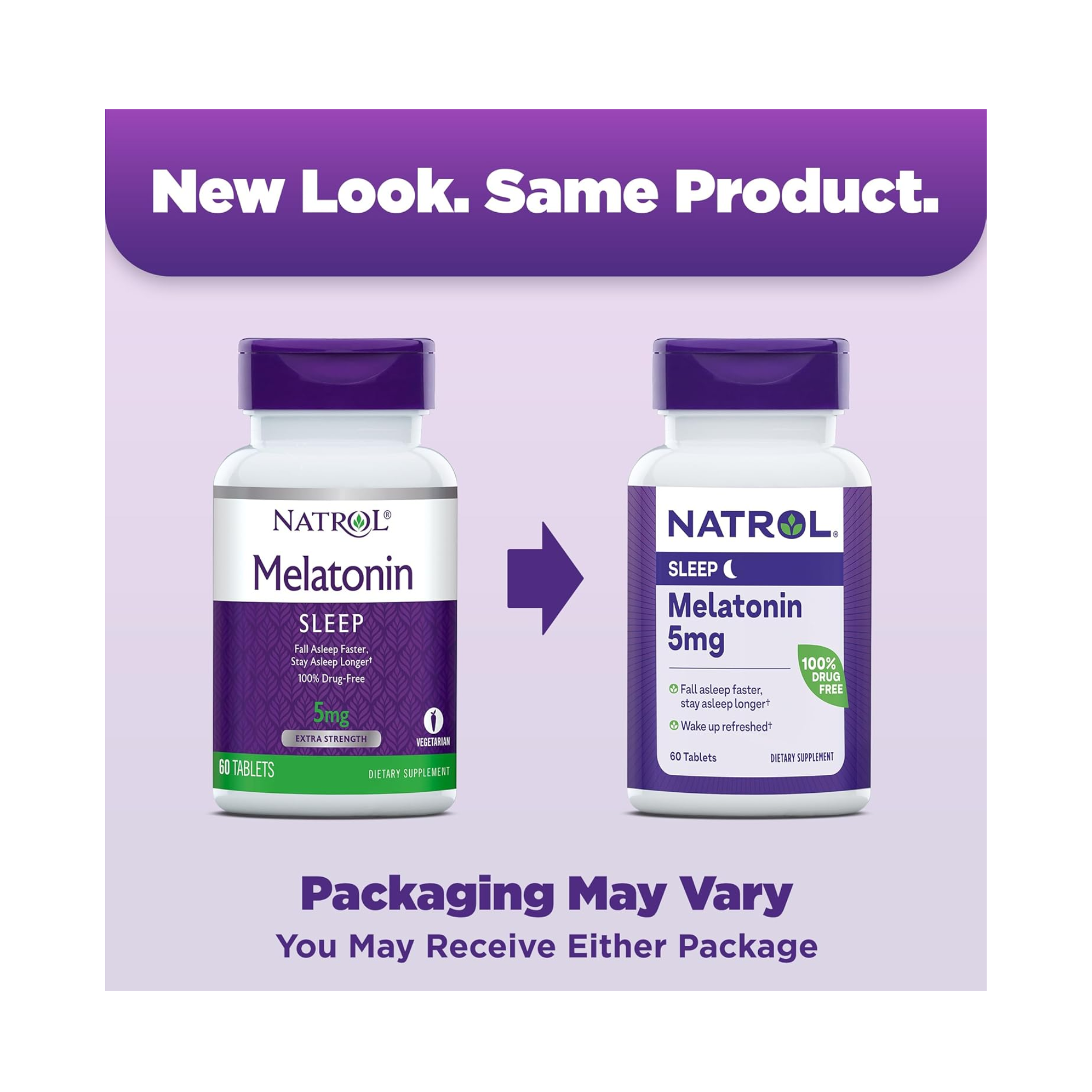 Natrol, Melatonin Tablets, 5mg Nighttime Sleep Support, 60 Count
