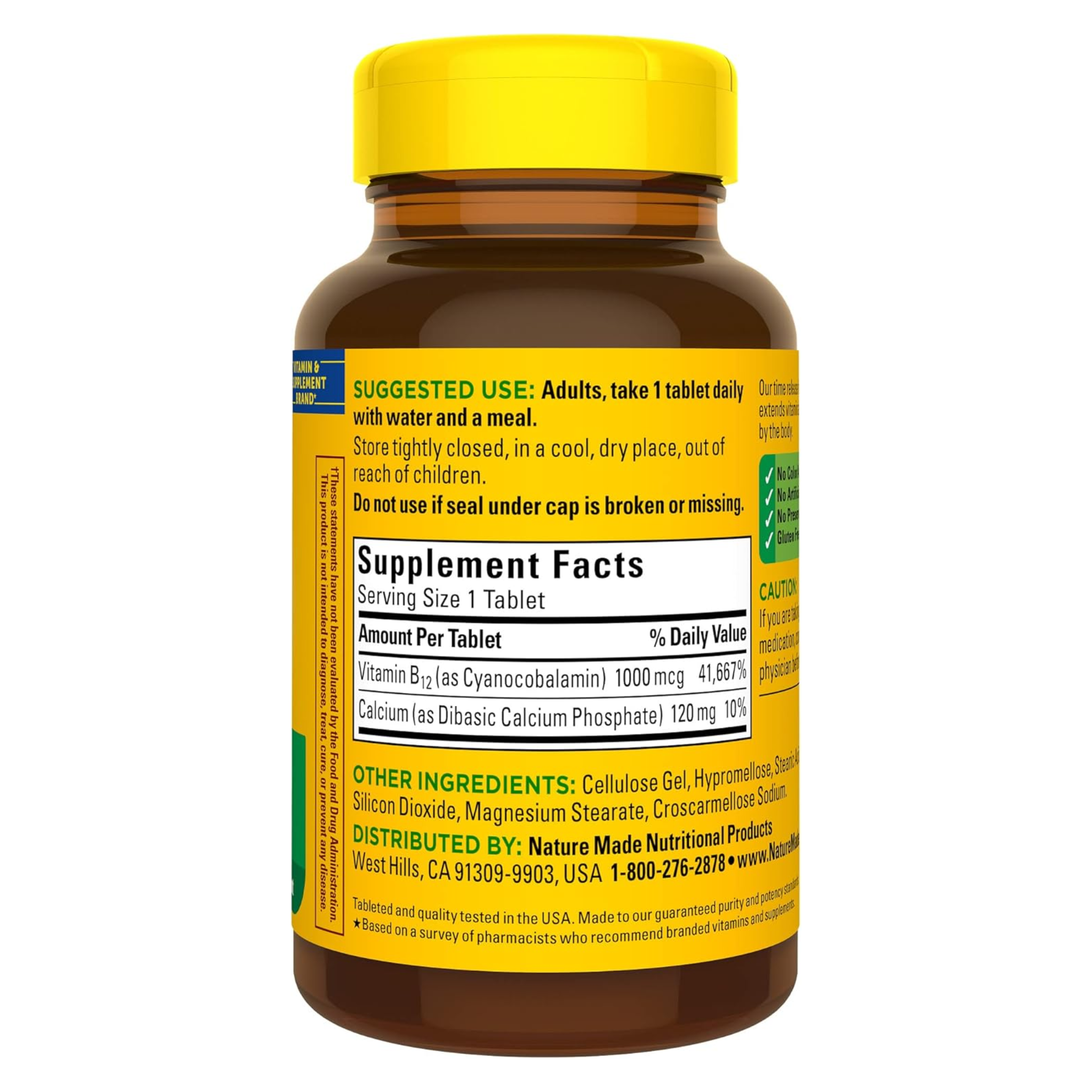 Nature Made, Vitamin B-12 1,000 mcg, Timed Release Tablets, Supports Energy & Nerve Health, 160 Count