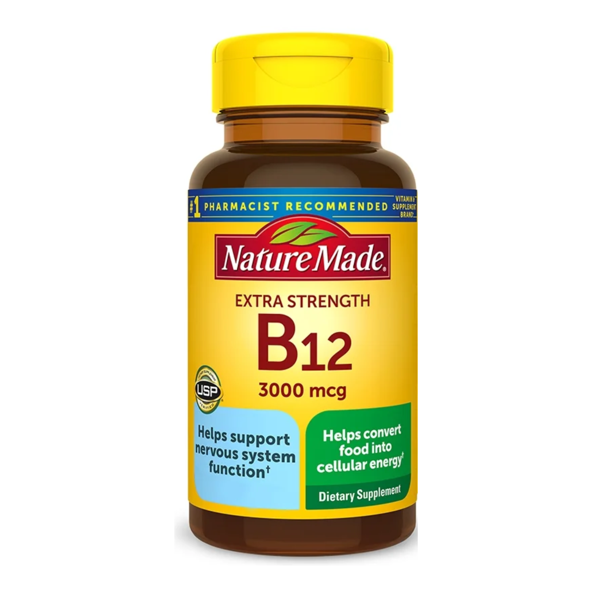 Nature Made, Extra Strength B12 3000 mcg, High Potency Softgels, Supports Energy & Nerve Health, 60 Count