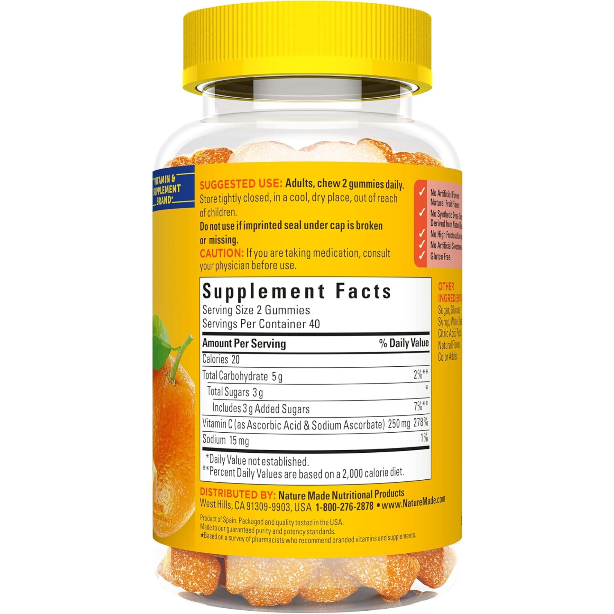 Nature Made, Folic Acid 400 mcg, Supports Nervous System Function and Overall Health, 250 Tablets - Pharmaful