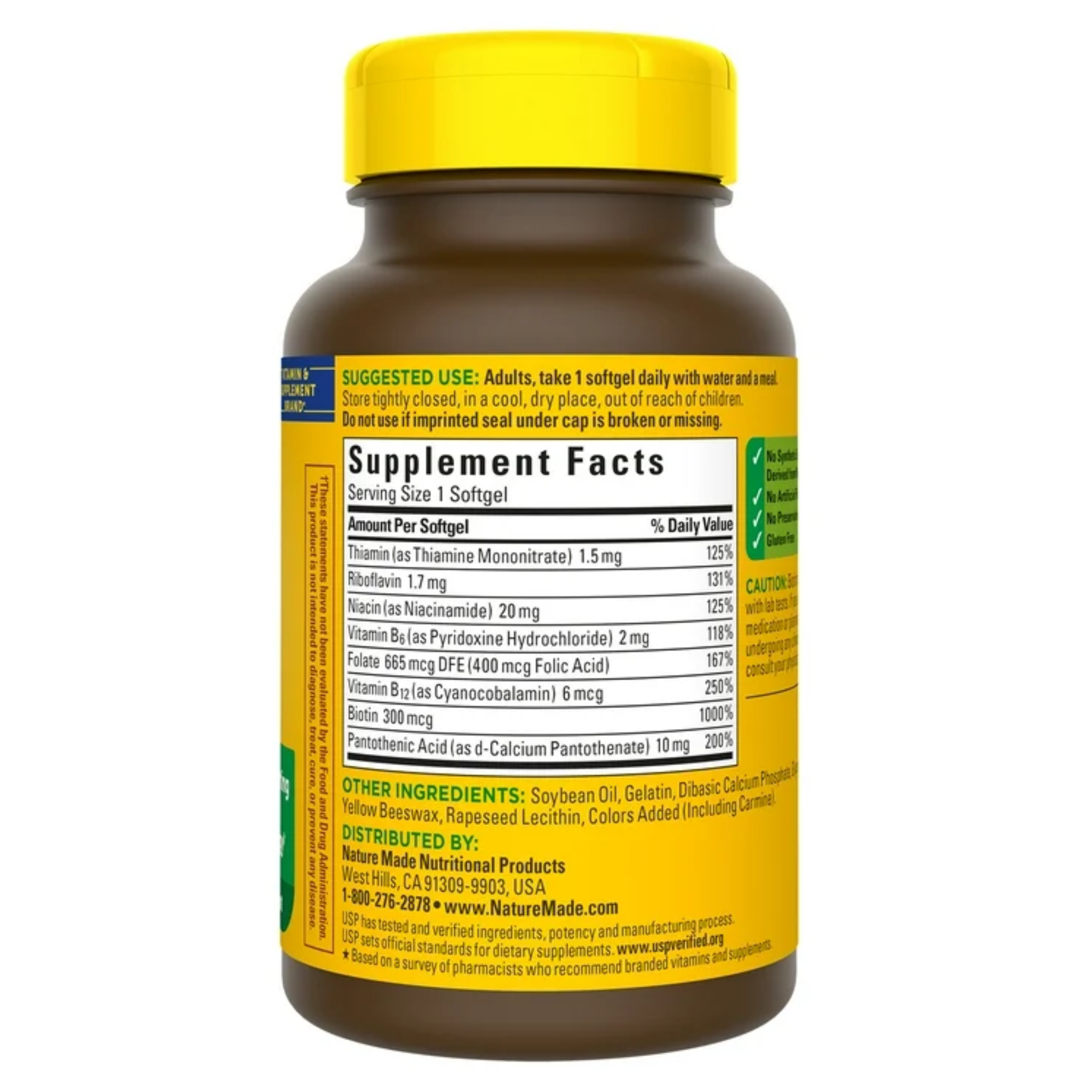 Nature Made, Super B Energy Complex Softgels, Supports Energy Metabolism & Nervous System Health, 60 Count